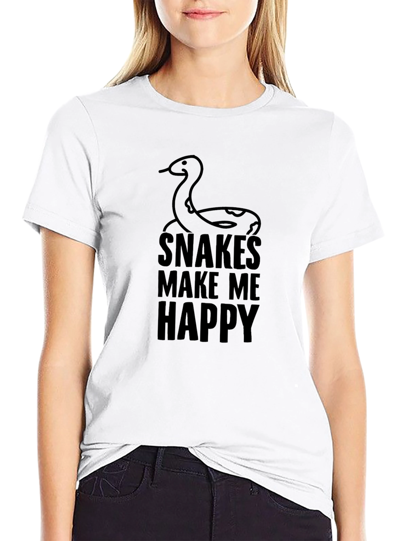 Black Snakes Make Me Happy Graphic T-Shirt view 9