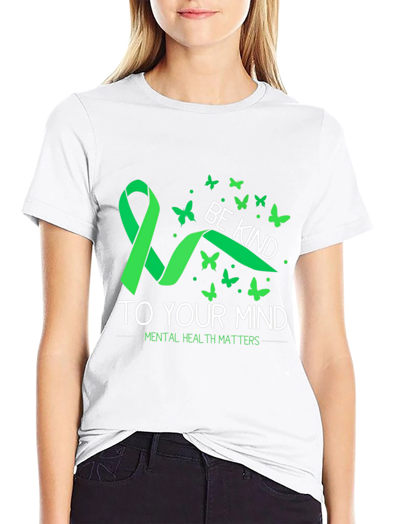 Black Be Kind to Your Mind Mental Health Matters T-Shirt view 9