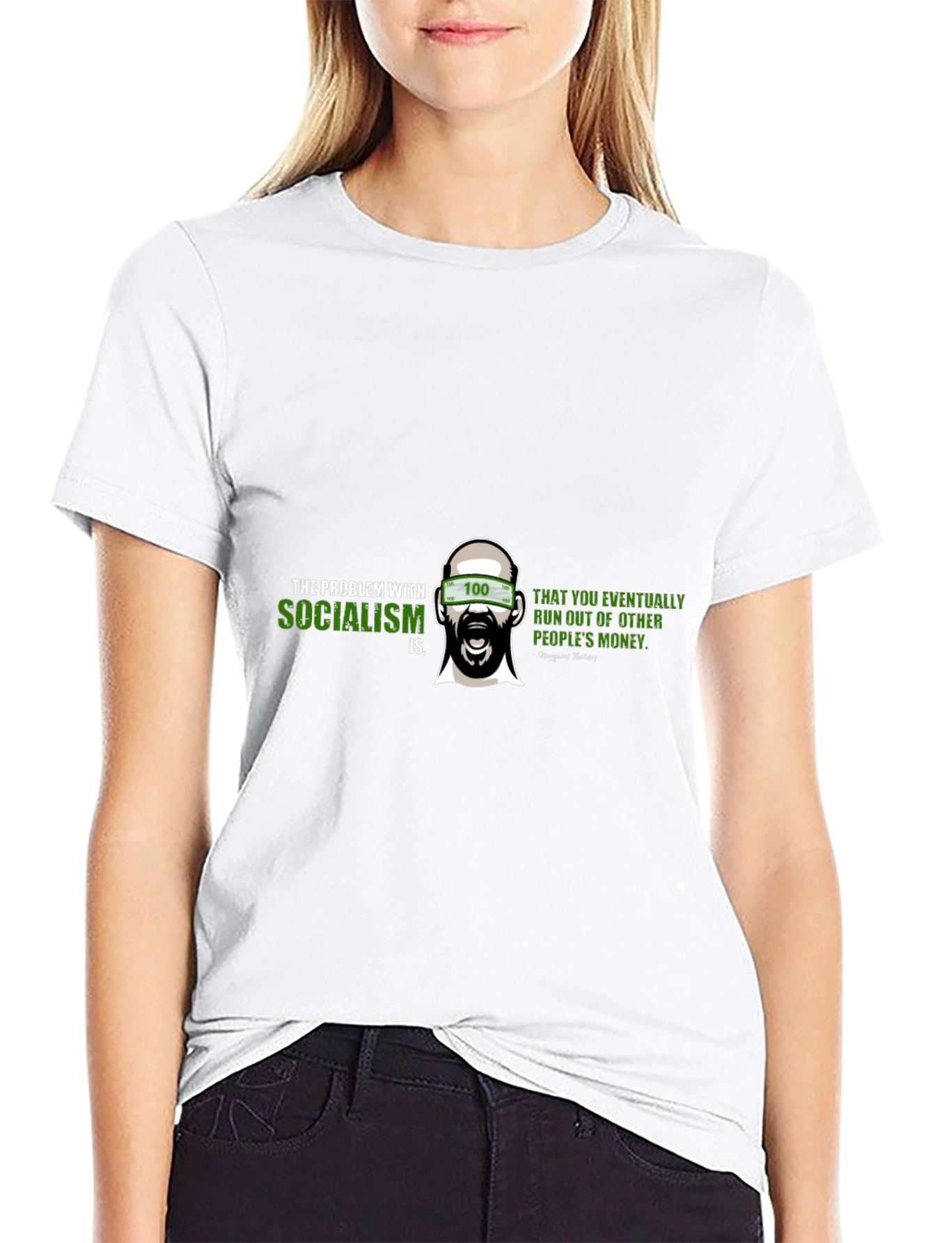 Black Socialism Problem T-Shirt - Run Out of Other People's Money view 9