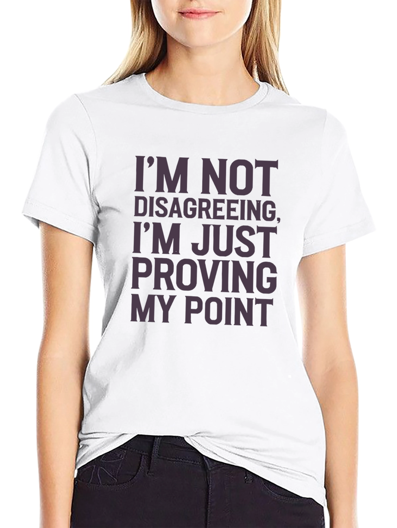 Black I'm Not Disagreeing Men's Black T-Shirt view 9