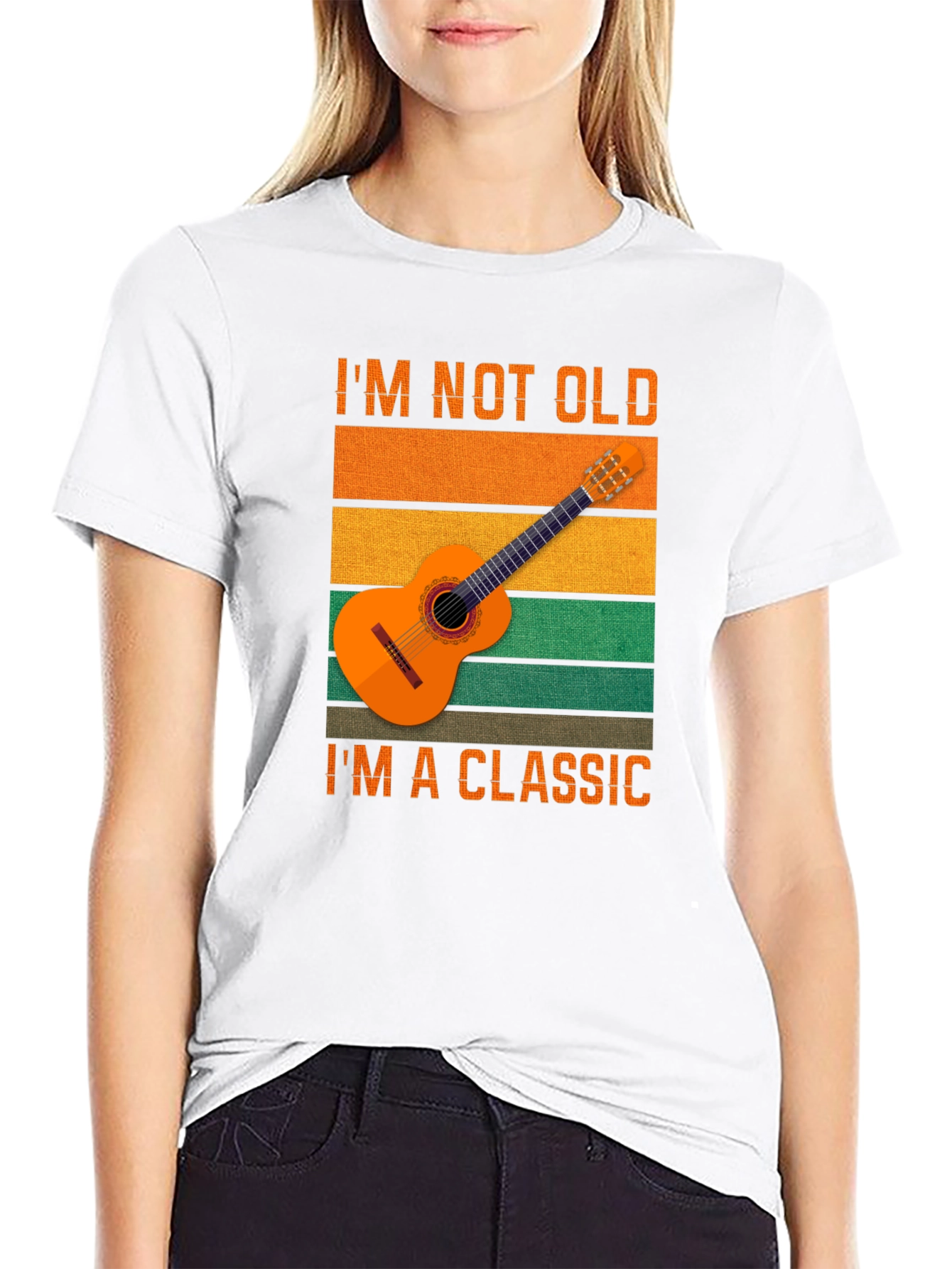 Black I'm Not Old I'm A Classic Guitar T-Shirt view 9