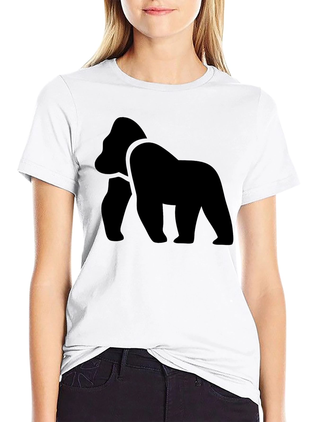 Black Black Gorilla Graphic Tee - Men's Crew Neck view 9