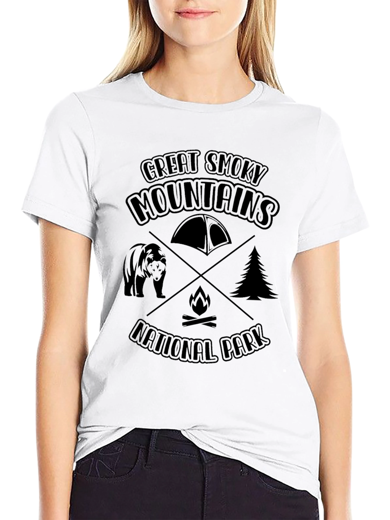 Black Great Smoky Mountains National Park Graphic Tee view 9