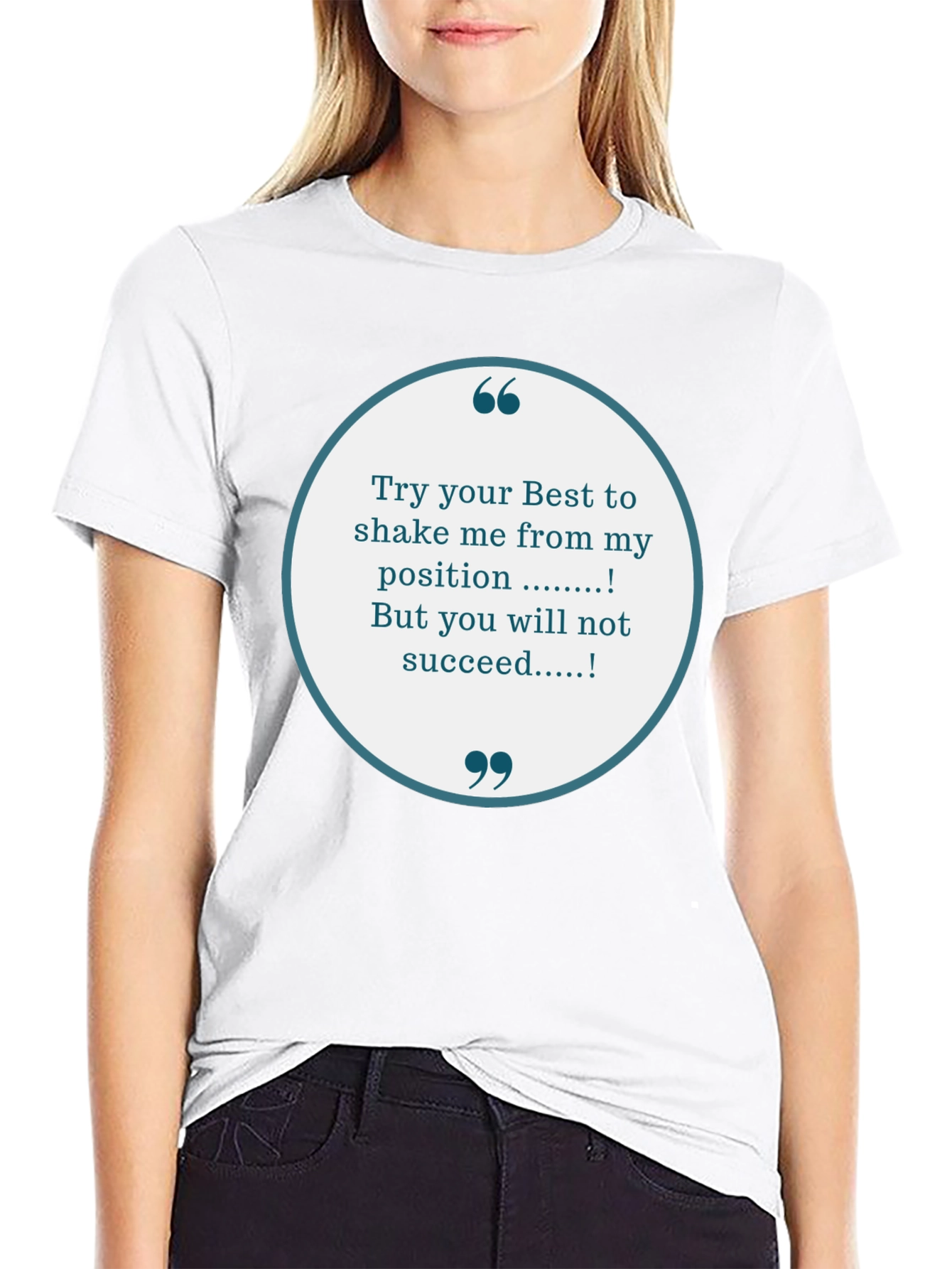 Black Motivational T-Shirt: 'Try Your Best' view 9