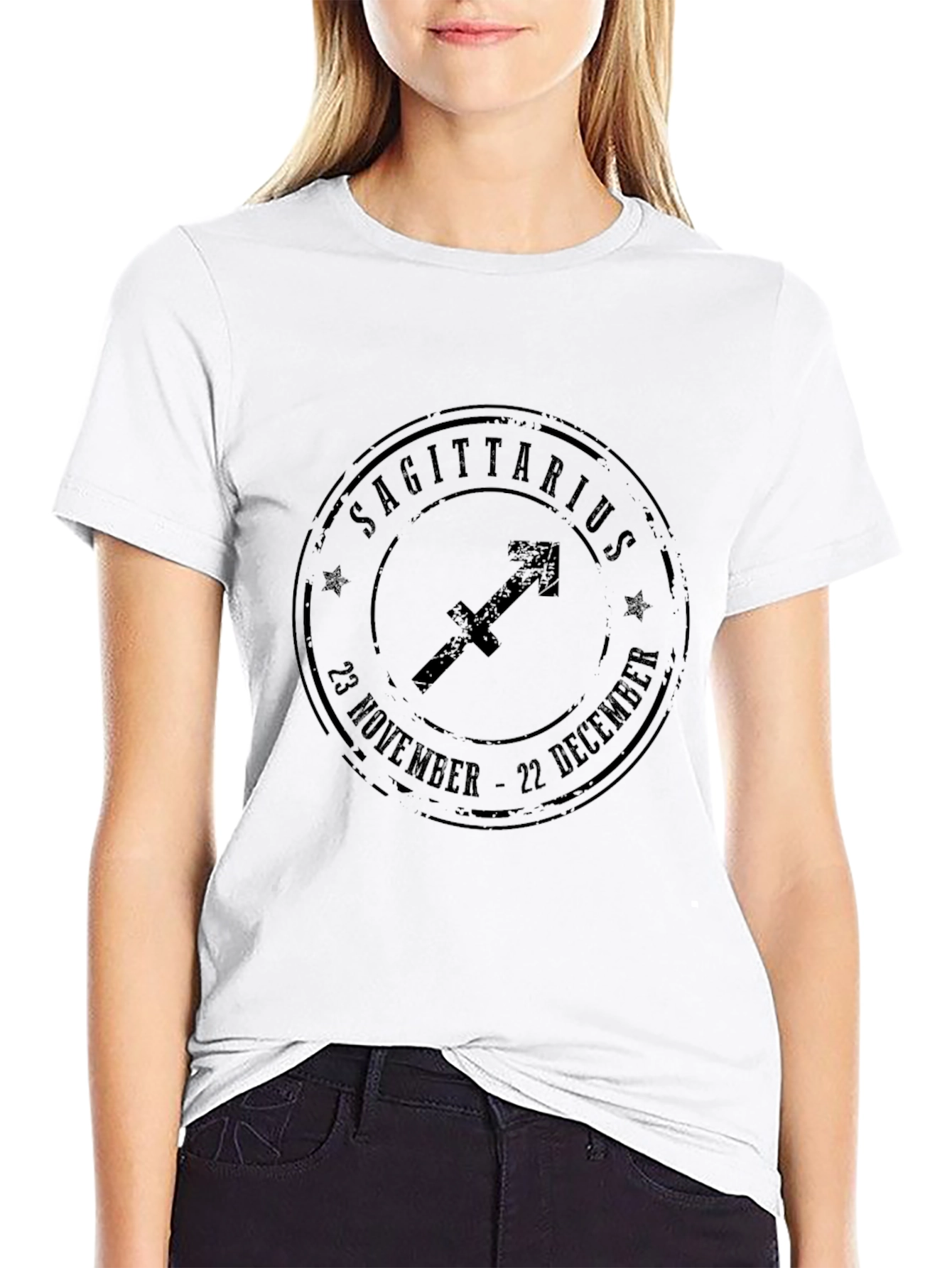 Black Sagittarius Zodiac T-Shirt view 9