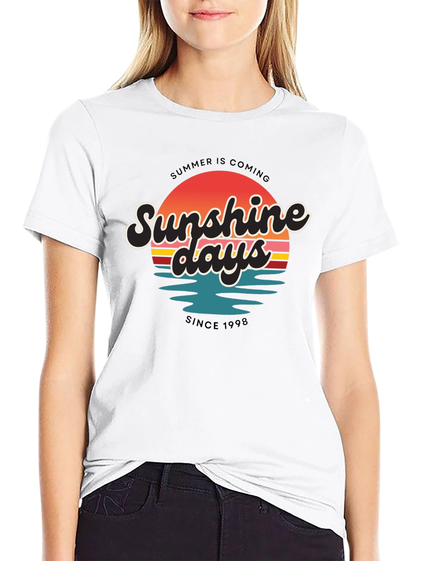 Black Sunshine Days T-Shirt - Summer Vibes view 9