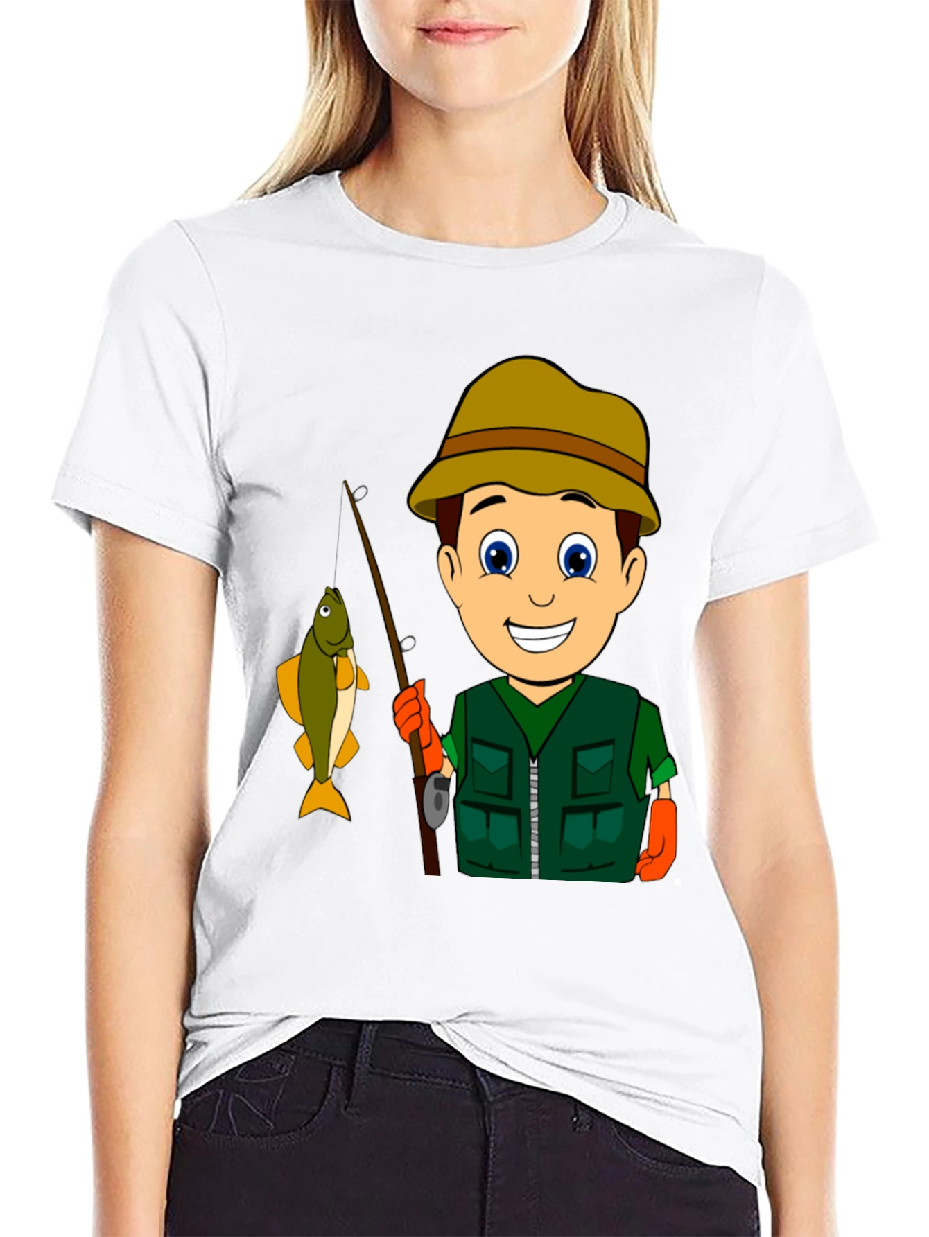 Black Fishing Boy T-Shirt view 9