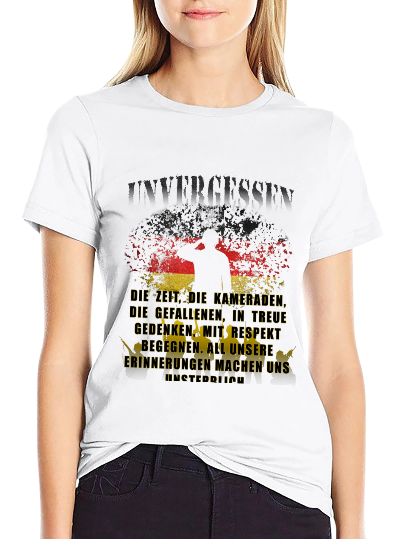 Black Unvergessen German Pride T-Shirt view 9
