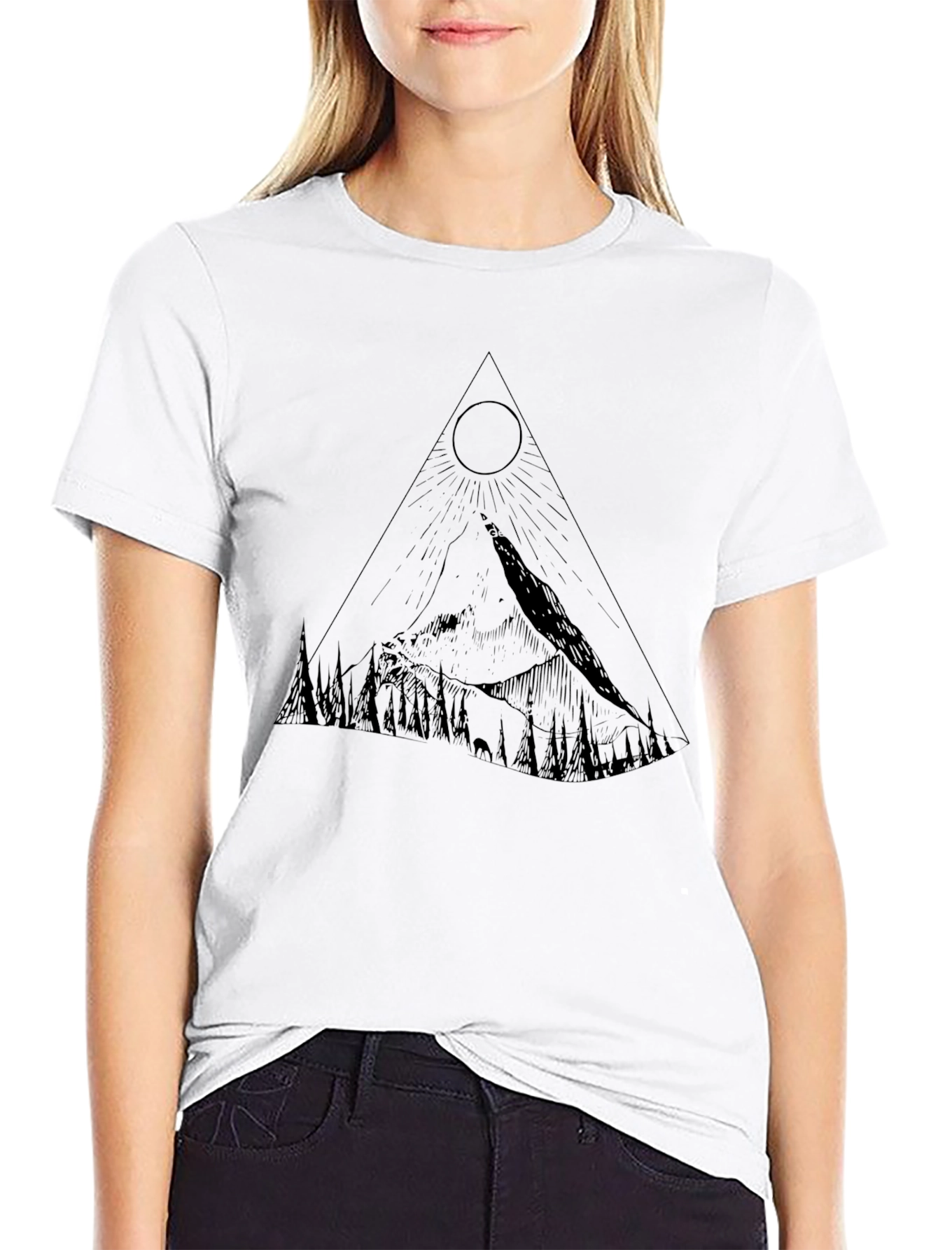 Mountain Peak Graphic Tee - Black - 9