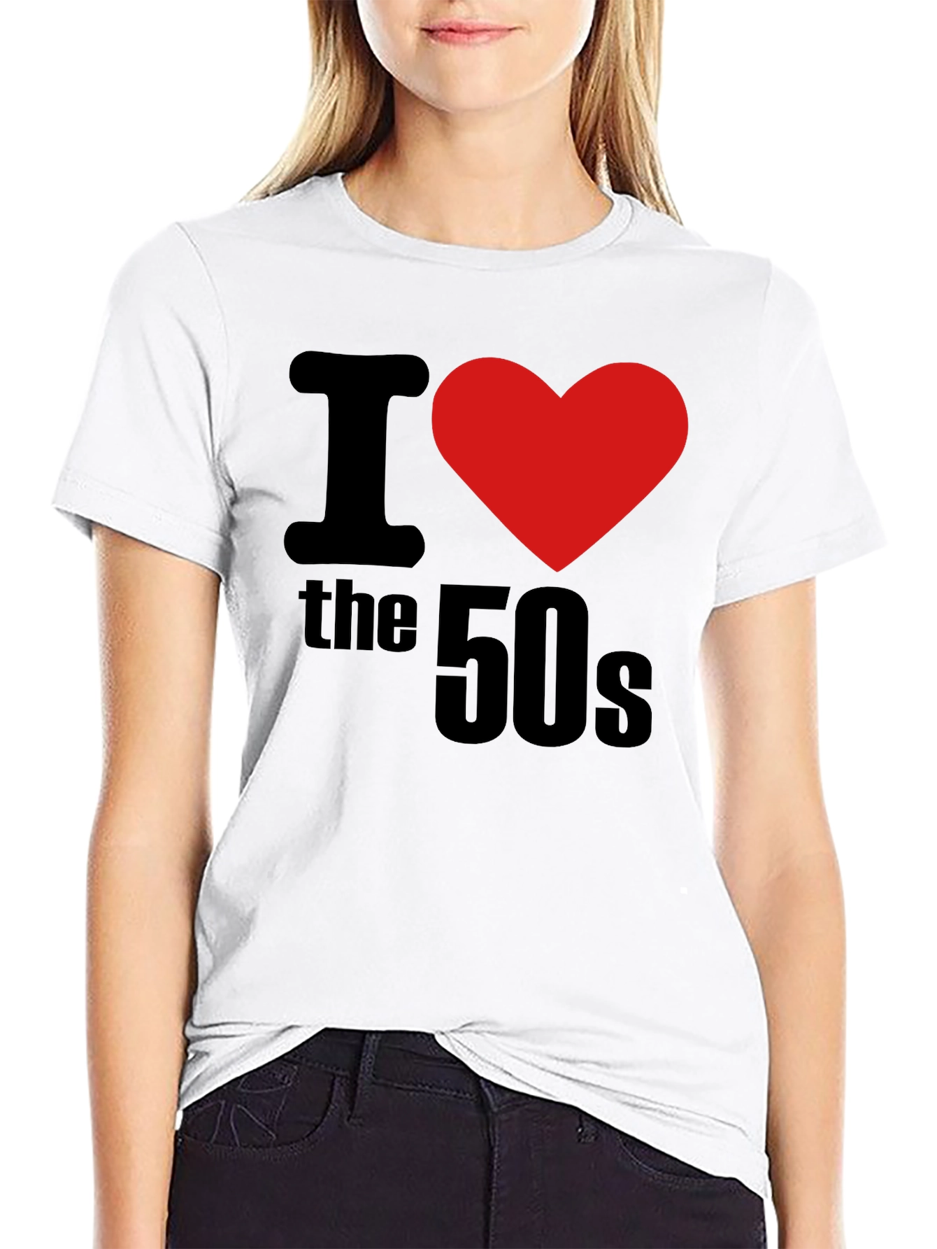 Black I Love The 50s Retro T-Shirt view 9