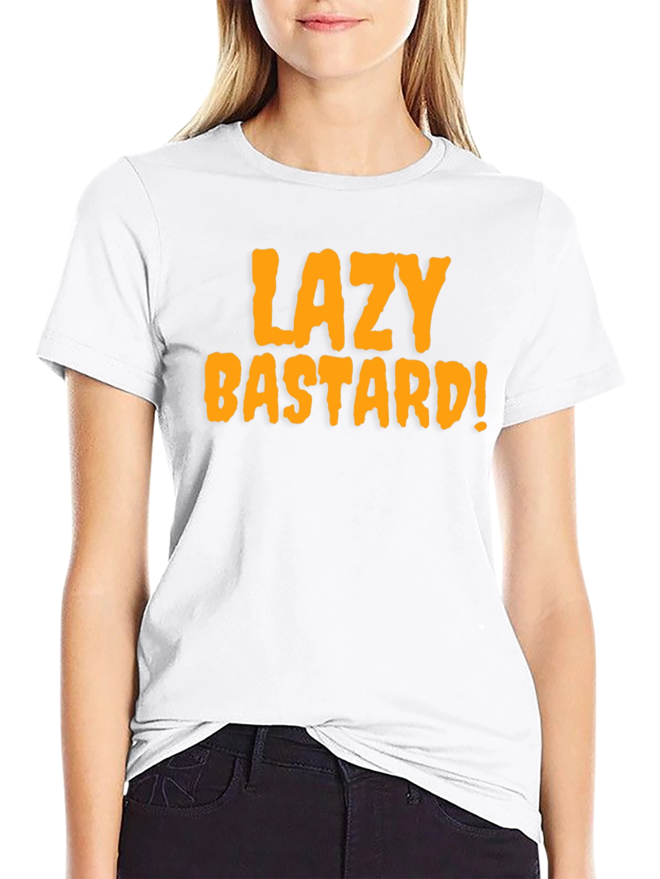 Black Lazy Bastard Tee - Bold Graphic Novelty T-Shirt view 9