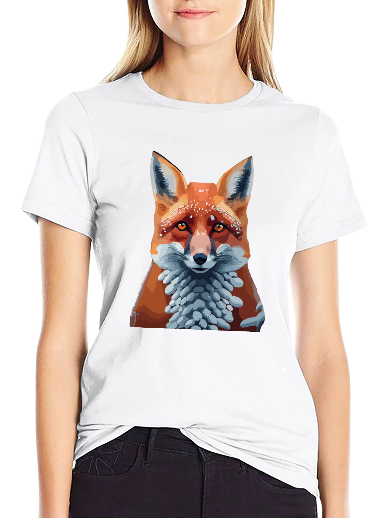 Black Fox Graphic T-Shirt - Stylish Animal Design view 9