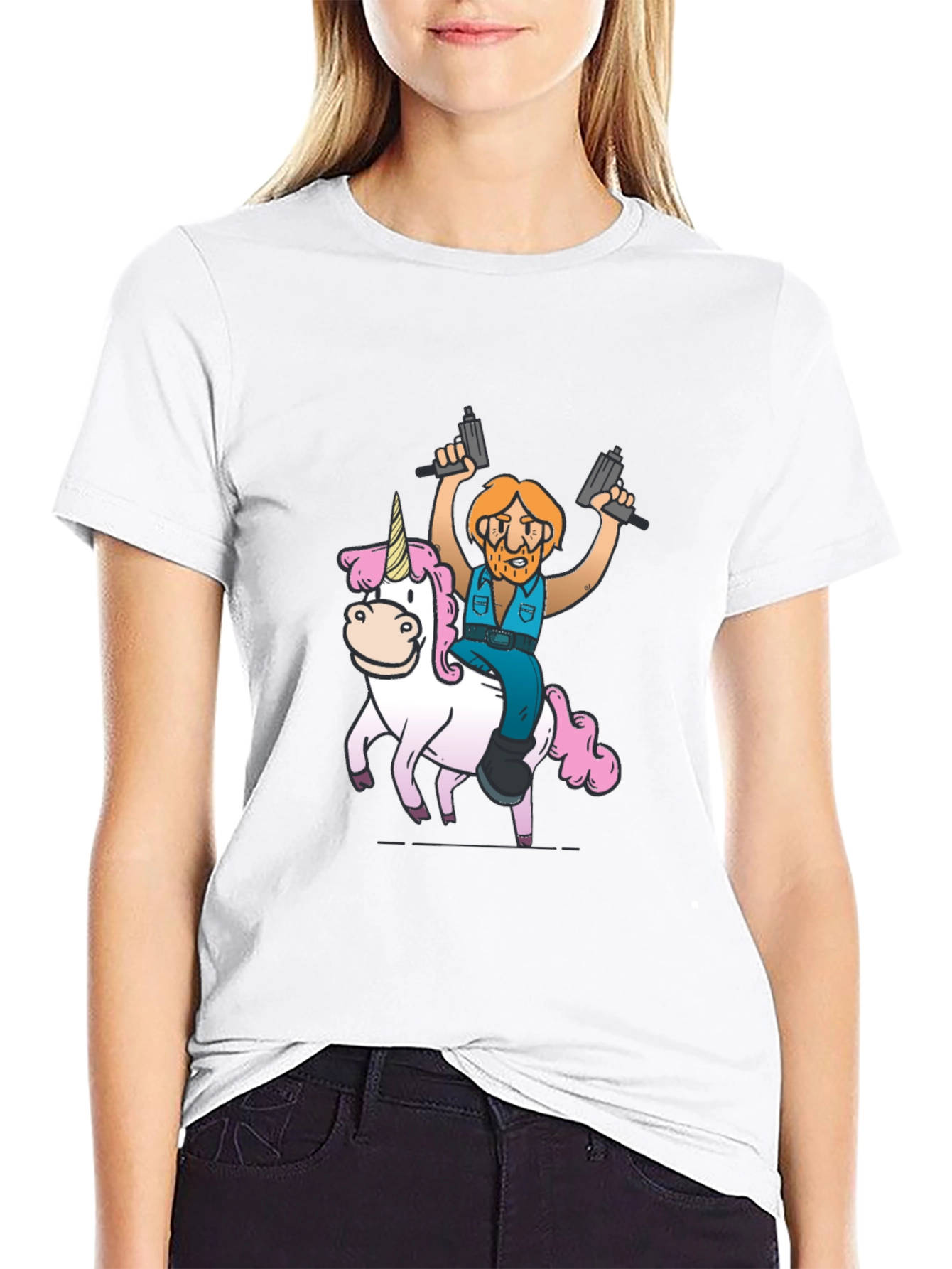 Black Unicorn Rider Graphic T-Shirt view 9