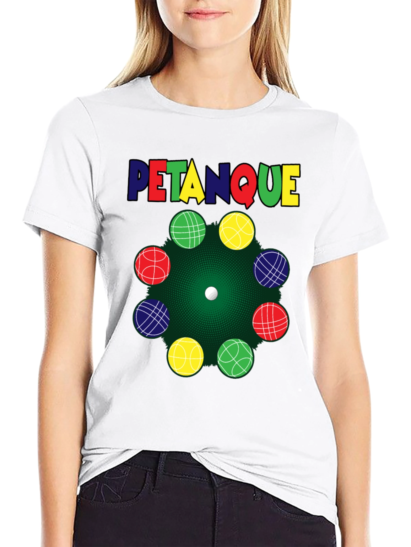 Black Pétanque Graphic T-Shirt view 9