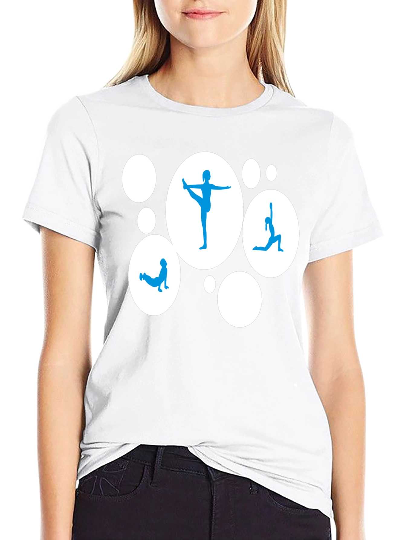 Black Yoga Pose Graphic Tee - Black Casual Shirt view 9