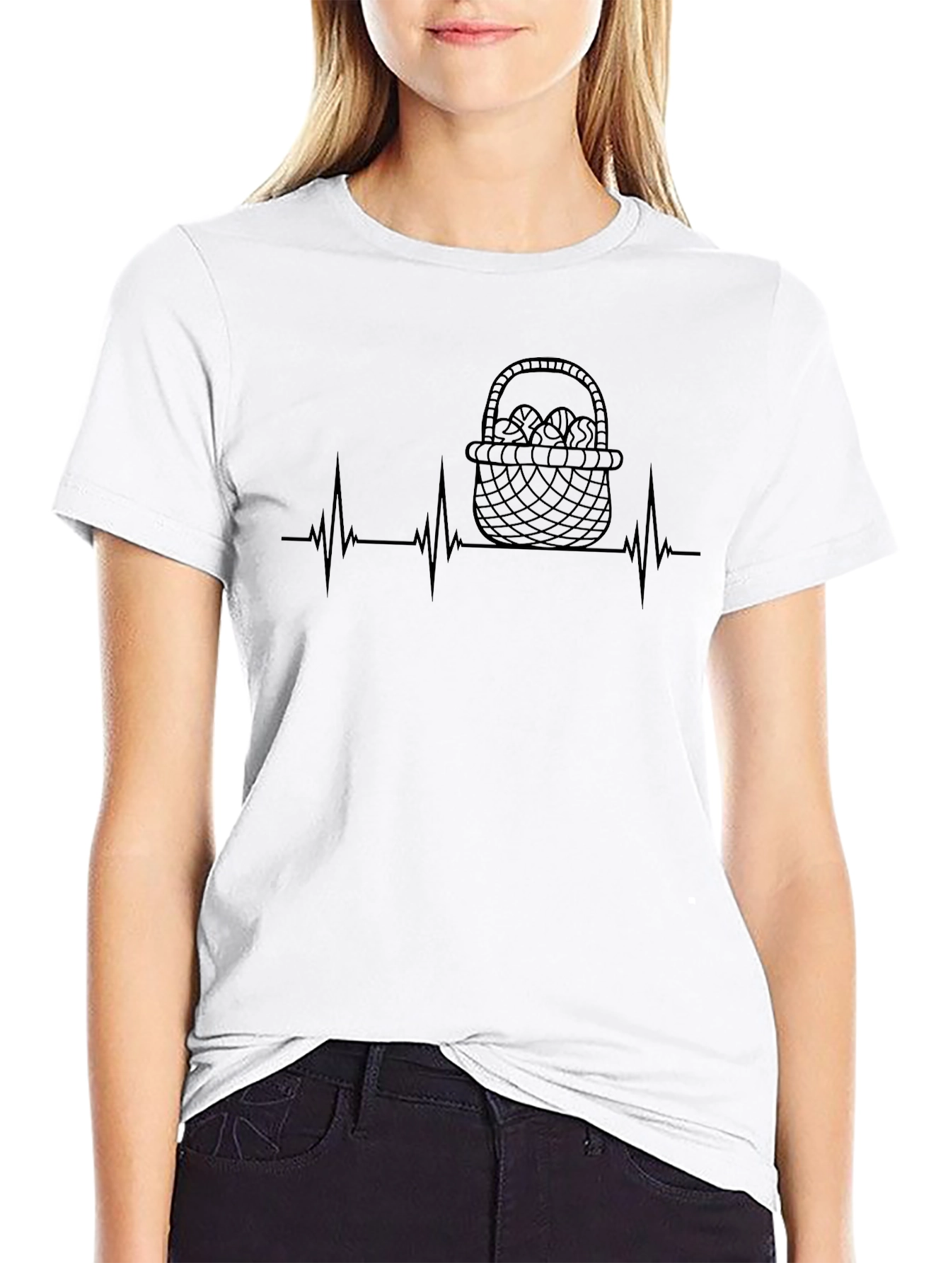 Black Basket Heartbeat T-Shirt view 9