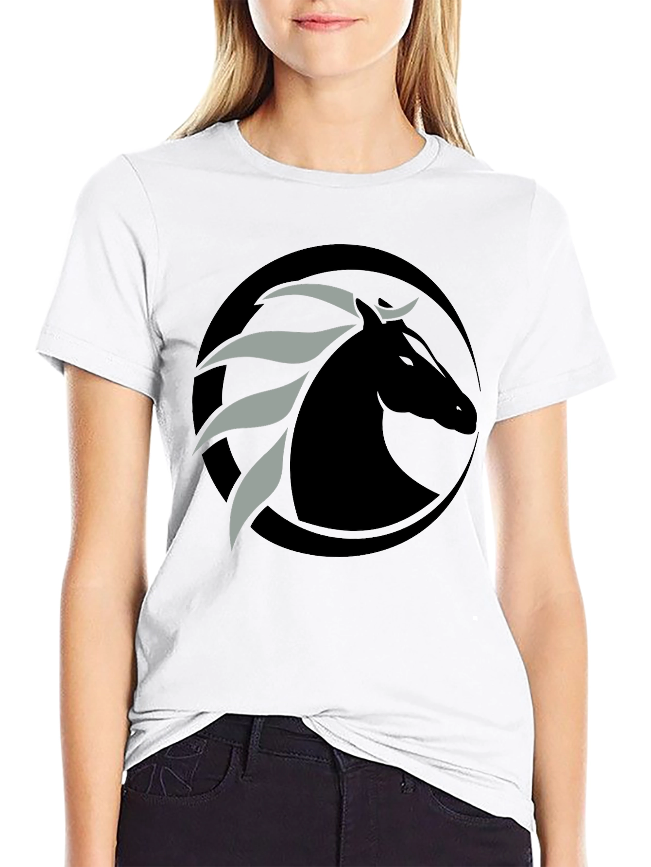 Black Black Horse Graphic Tee - Stylish Men's T-Shirt view 9