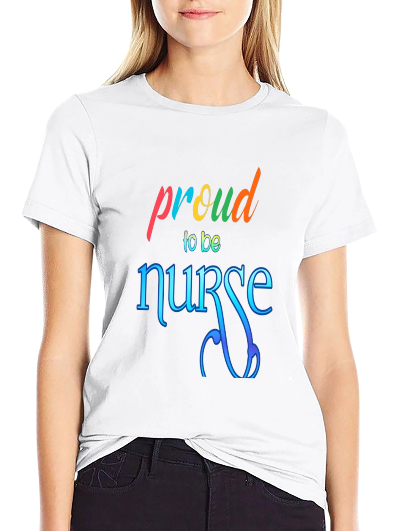 Black Proud Nurse Graphic Tee - Soft Cotton Comfort view 9