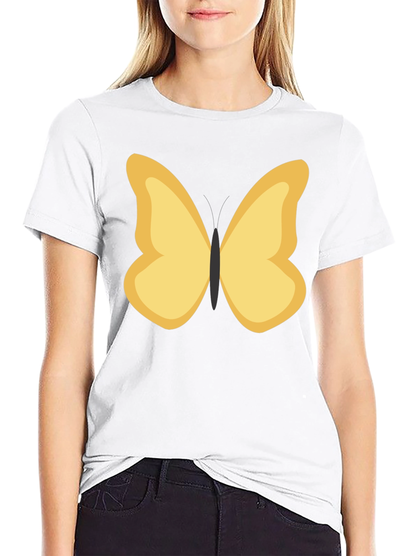 Black Butterfly Graphic Tee - Stylish Casual Wear view 9
