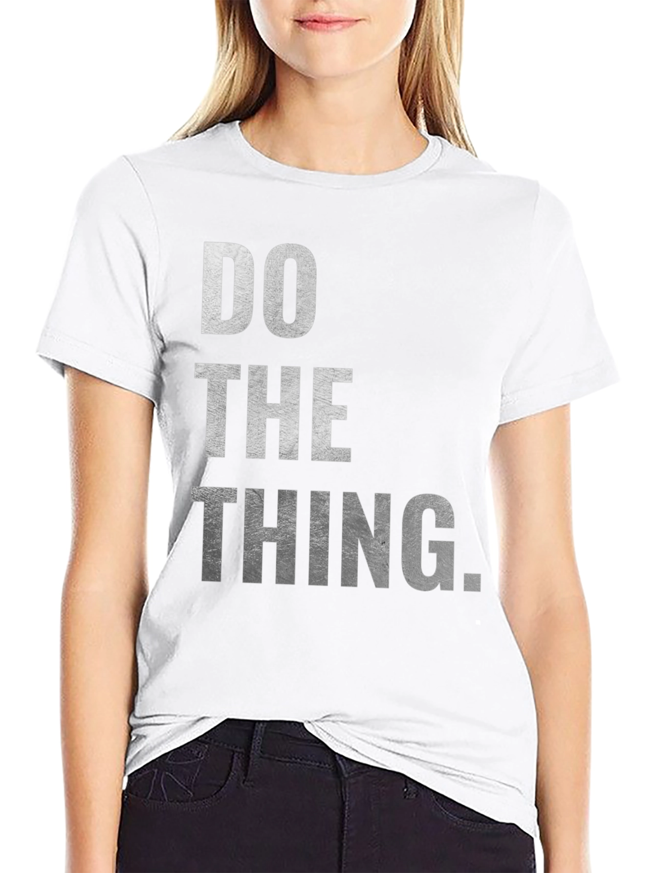 Black Do The Thing T-Shirt - Motivational Graphic Tee view 9