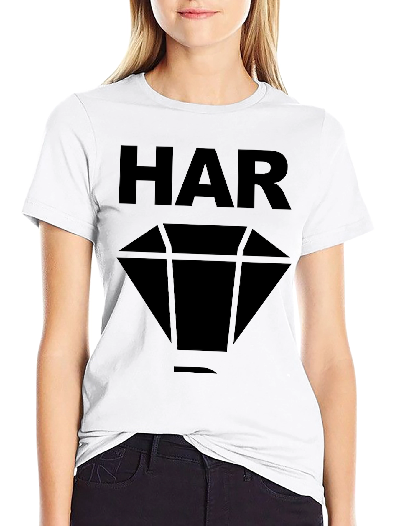 Black HAR Diamond Graphic Black T-Shirt view 9