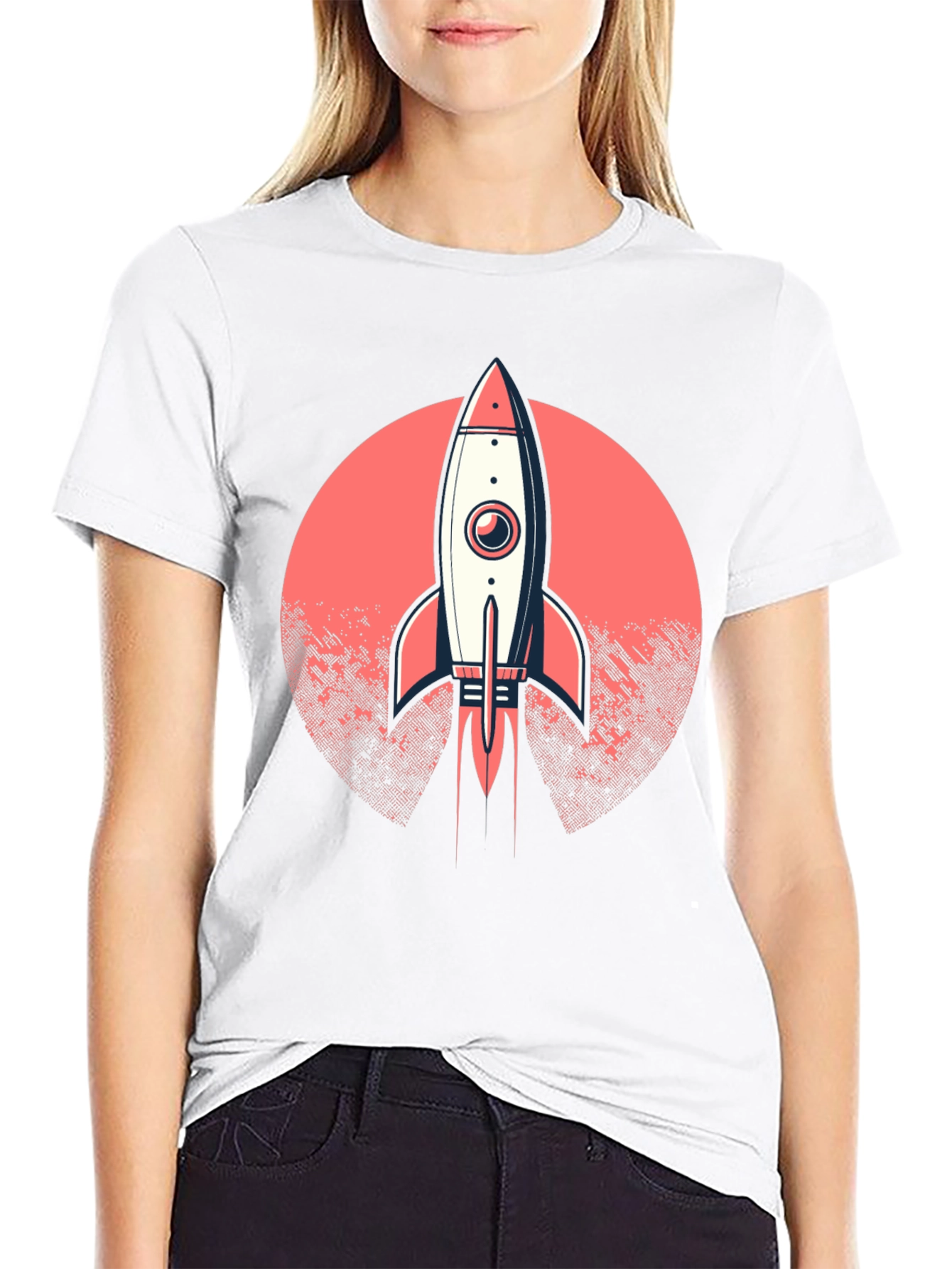 Black Rocket Launch Graphic T-Shirt - Black view 9