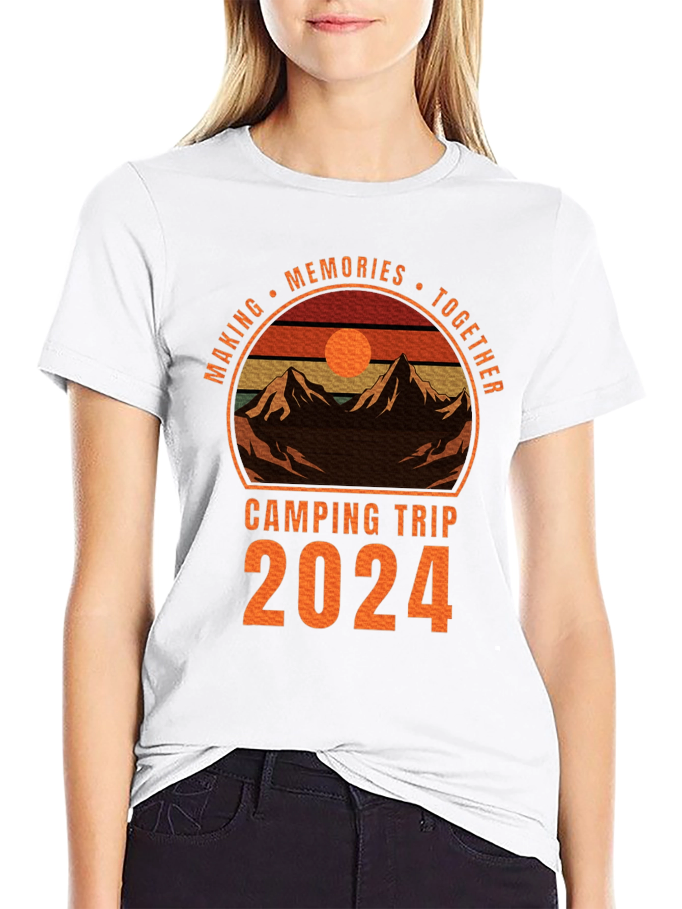 Black Camping Trip 2024 Memories T-Shirt view 9