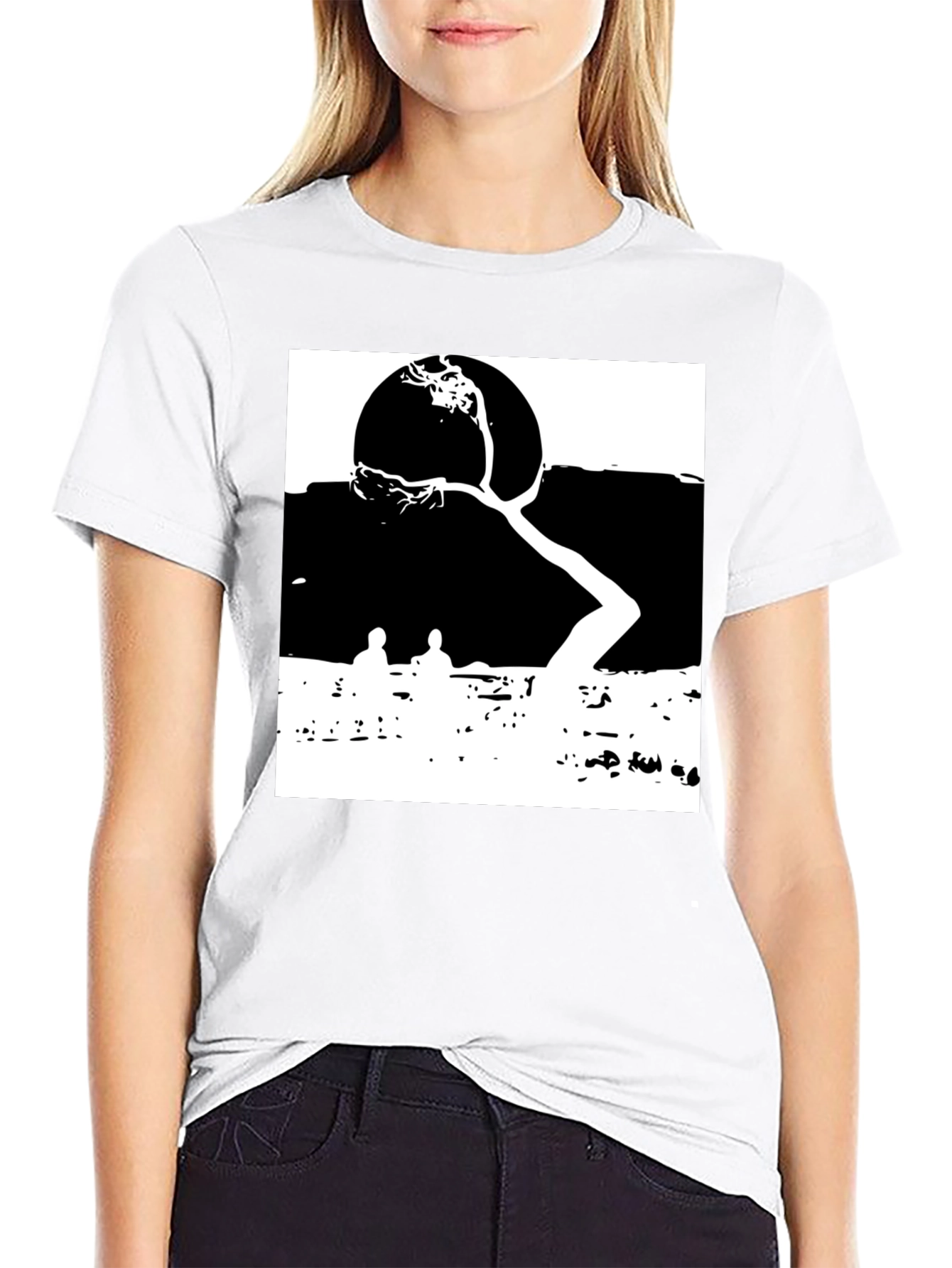 Abstract Nature Graphic Black T-Shirt - 9