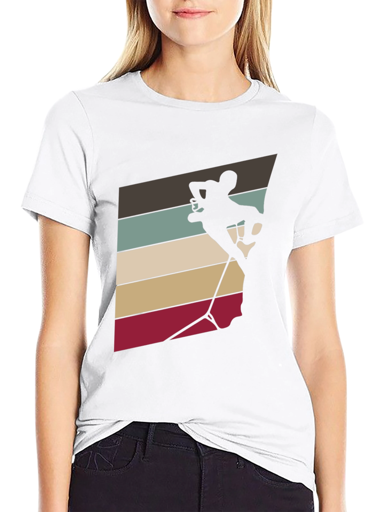 Black Climbing Silhouette Tee - Retro Style view 9
