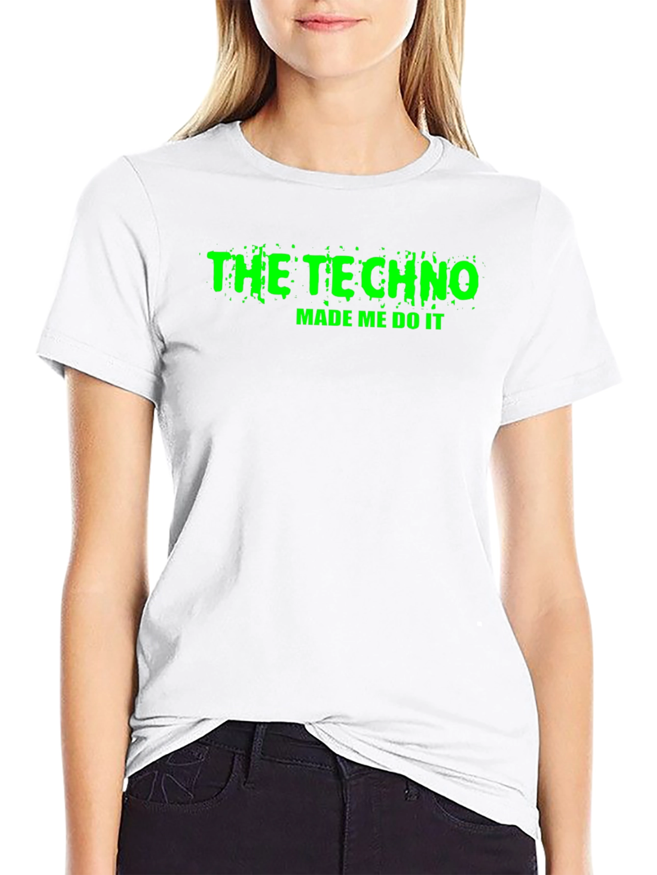 Black The Techno Made Me Do It T-Shirt view 9