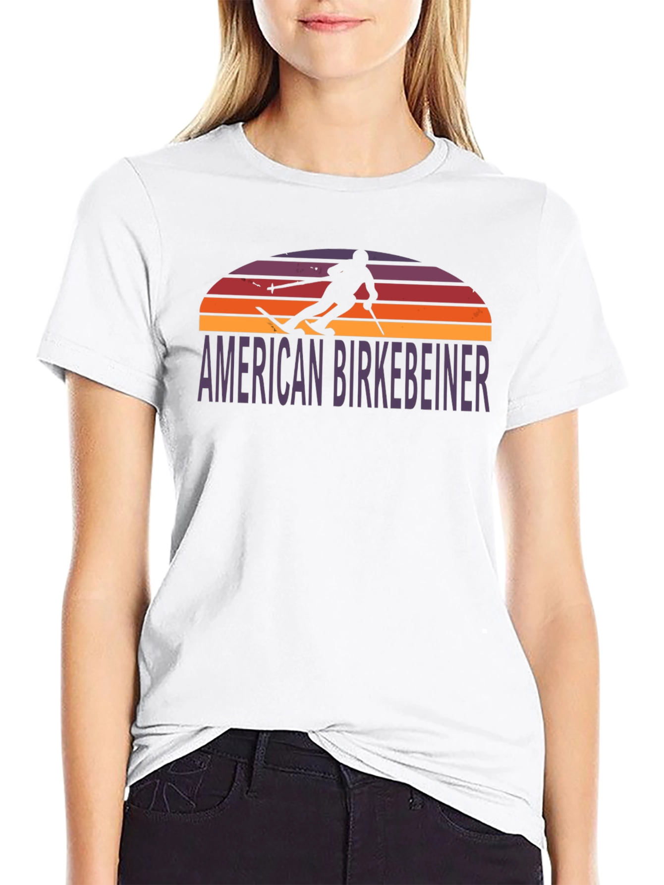 Black American Birkebeiner Ski T-Shirt - Black view 9