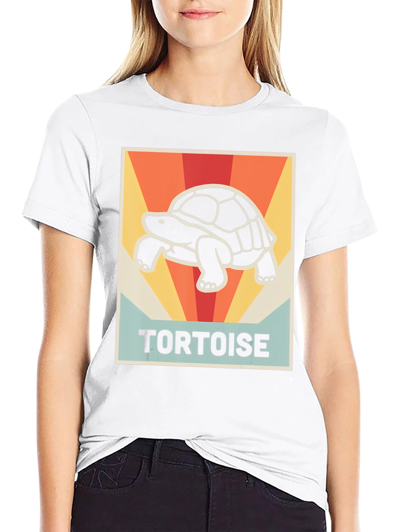 Black Retro Tortoise Graphic Tee - Vintage Style Shirt view 9