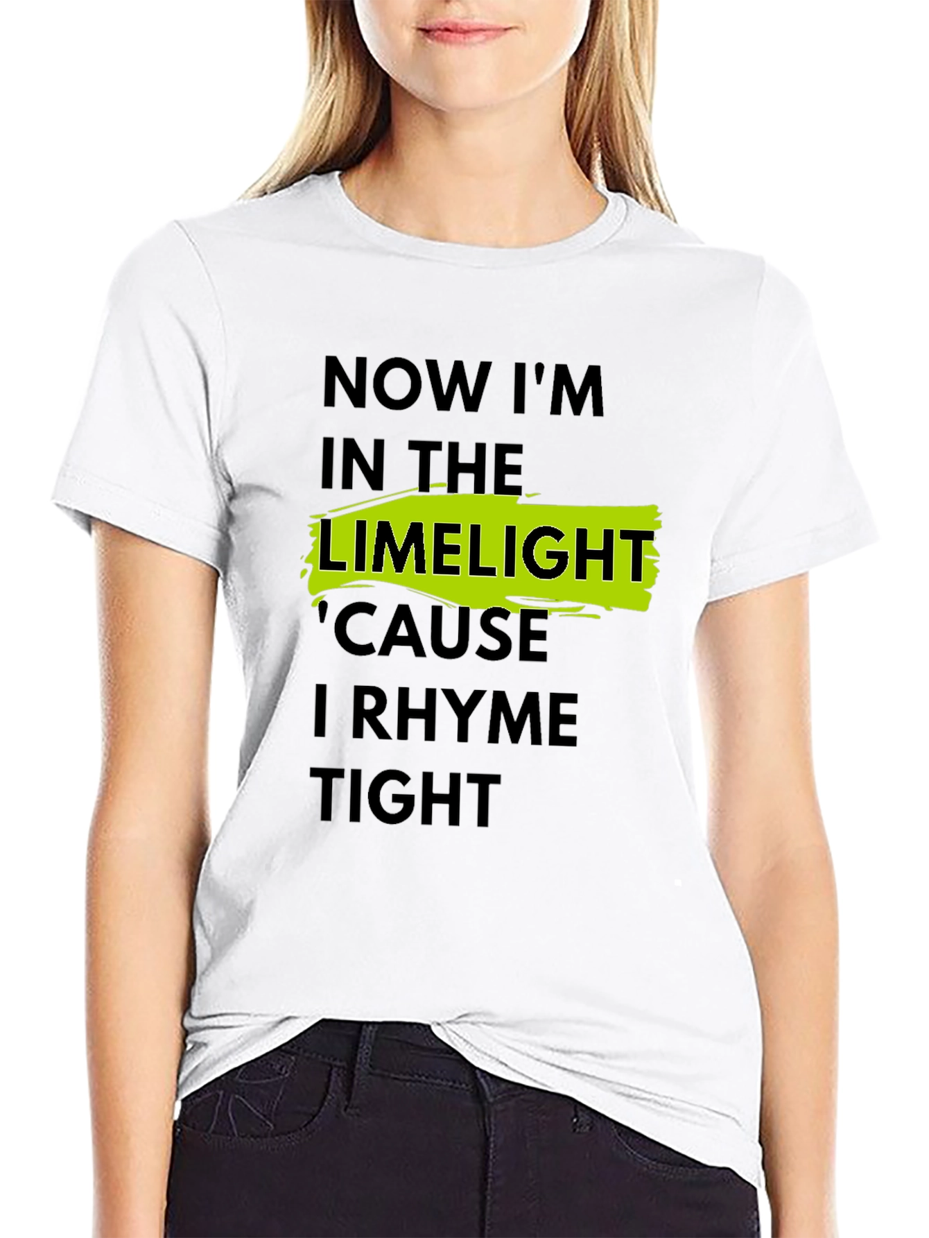 Black LimeLight Rhyme Tight Black T-Shirt view 9