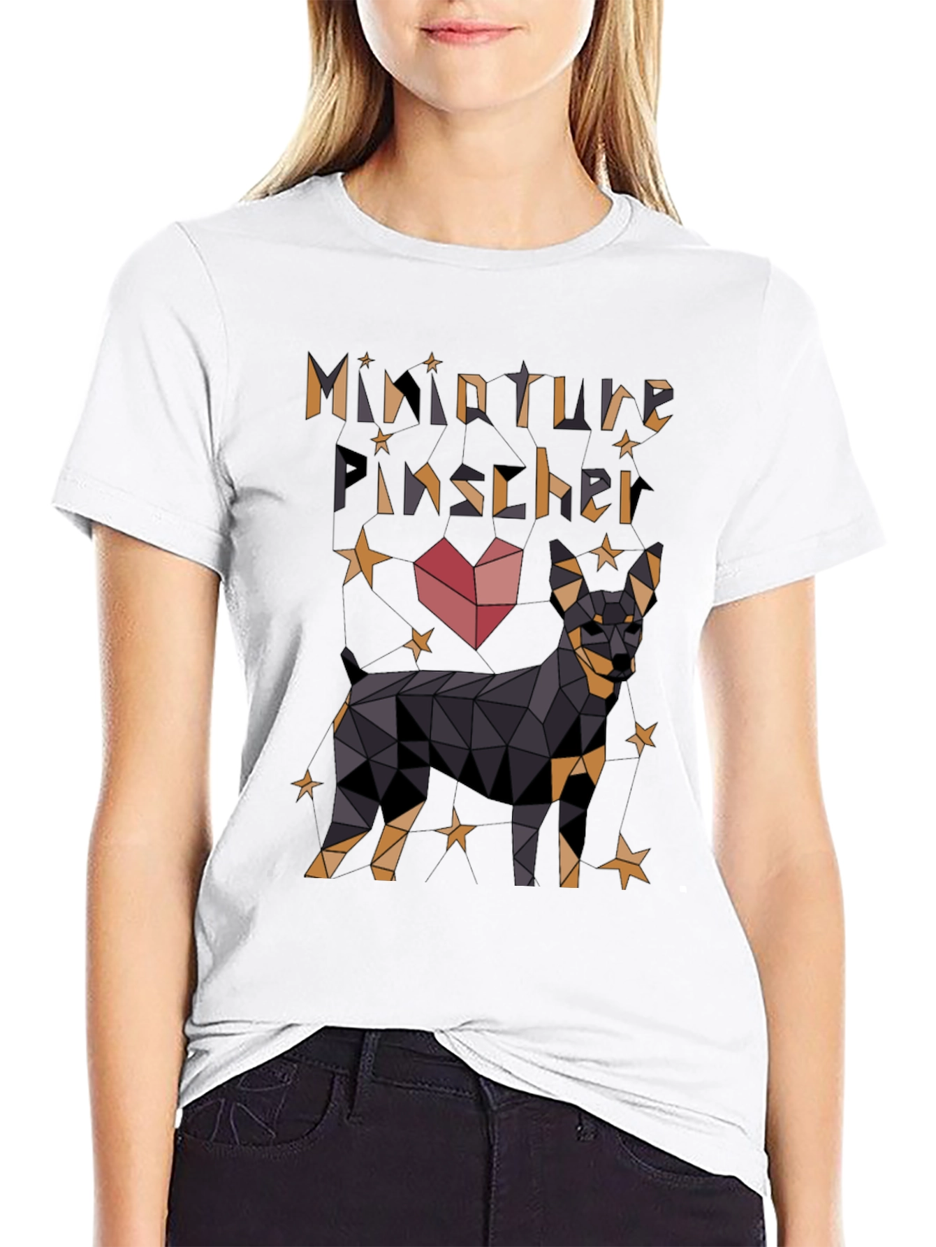 Black Miniature Pinscher Graphic Tee view 9