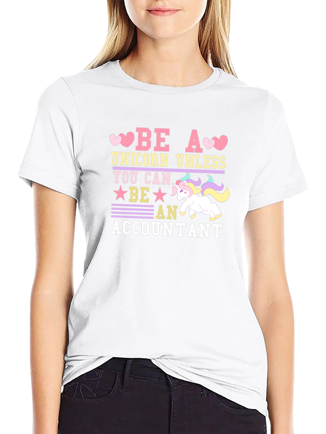 Black Be a Unicorn Accountant T-Shirt view 9