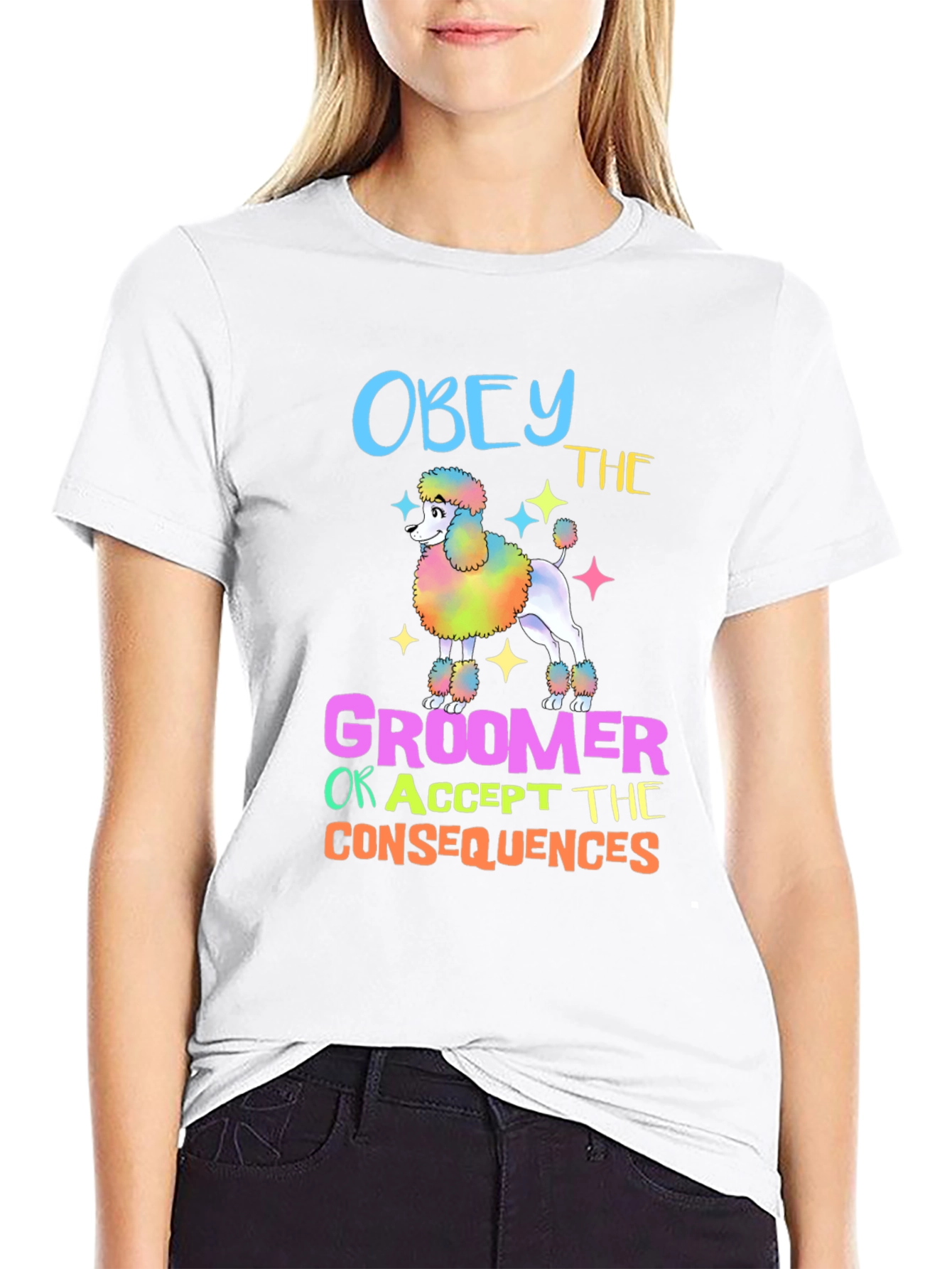 Black Obey the Groomer T-Shirt view 9