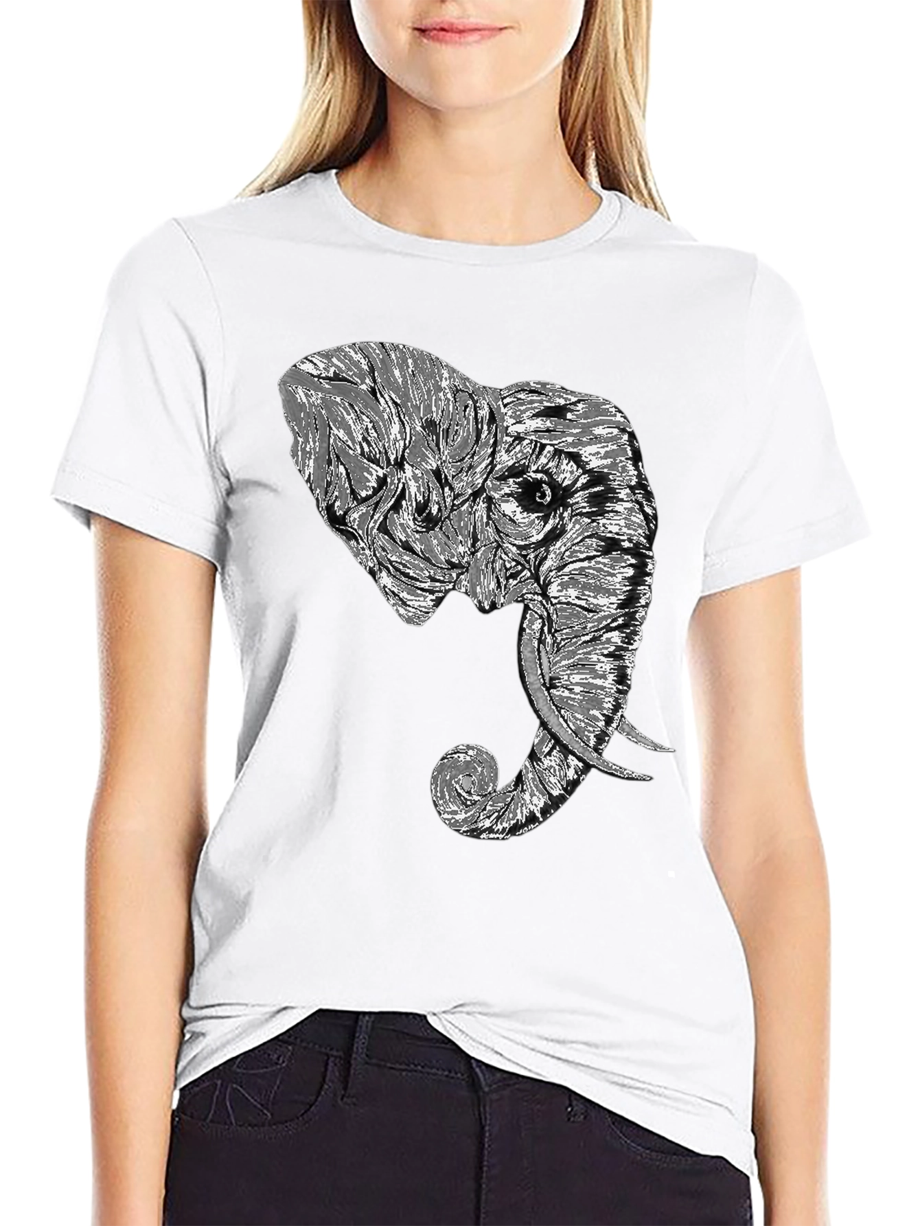 Elephant Graphic Tee - Stylish Men's Black T-Shirt - 9