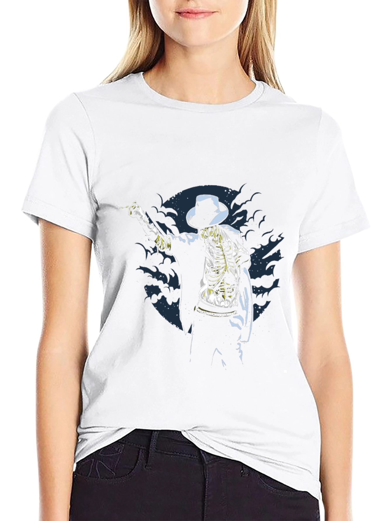 Black Skeleton Michael Jackson T-Shirt - Thriller Dance Tee view 9