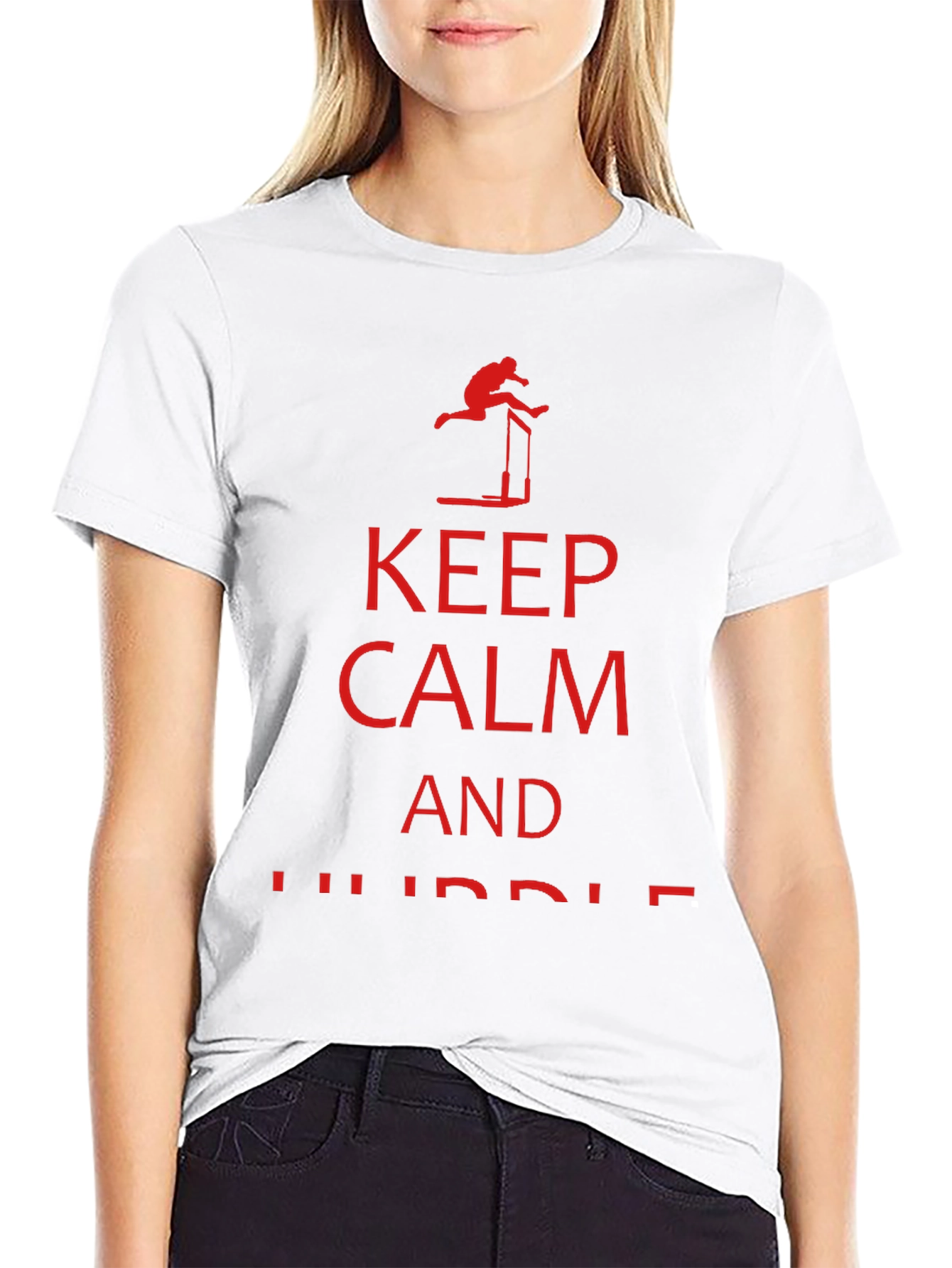 Black Keep Calm and Hurdle Black T-Shirt view 9