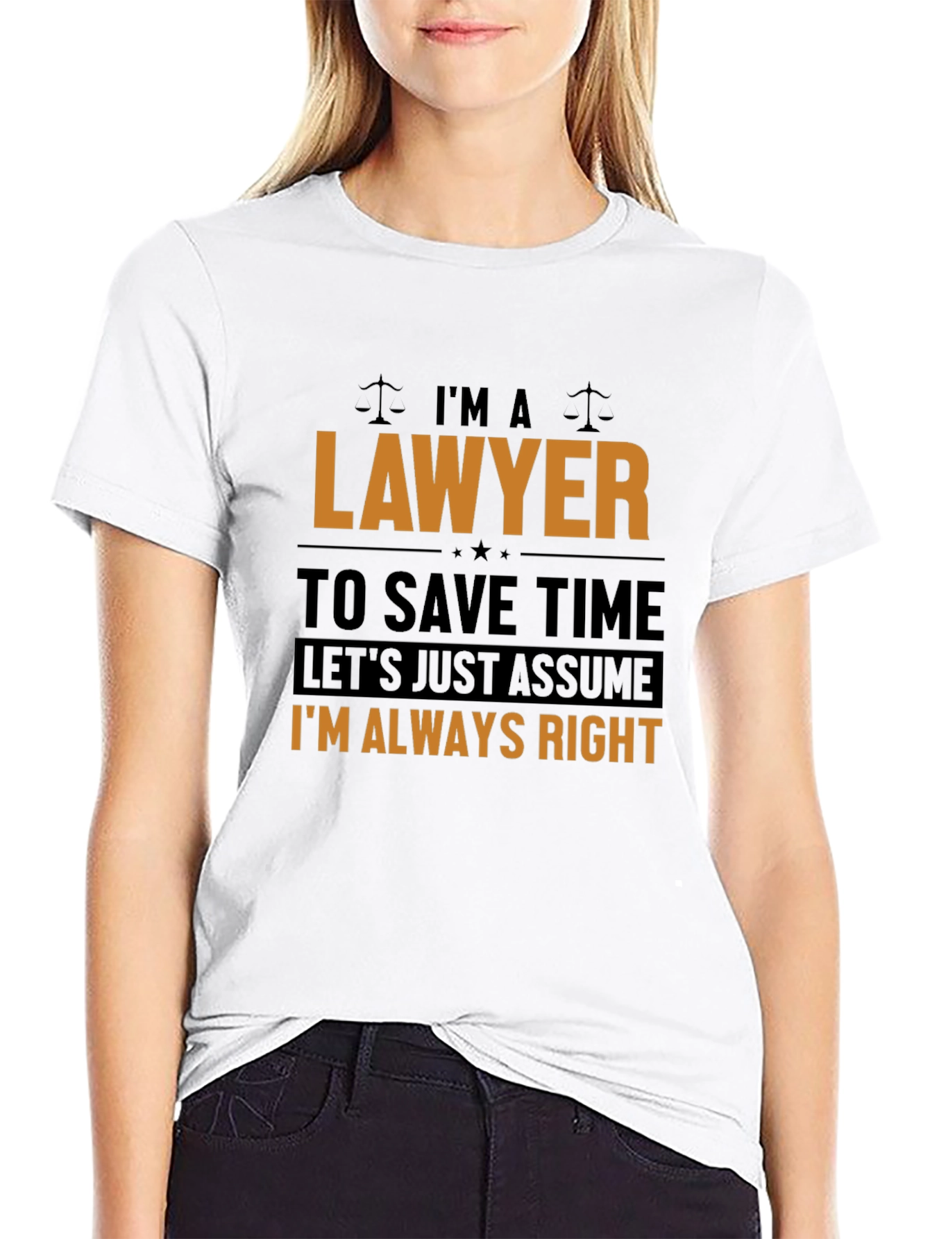 Black Lawyer T-Shirt: I'm Always Right, Funny Legal Tee view 9