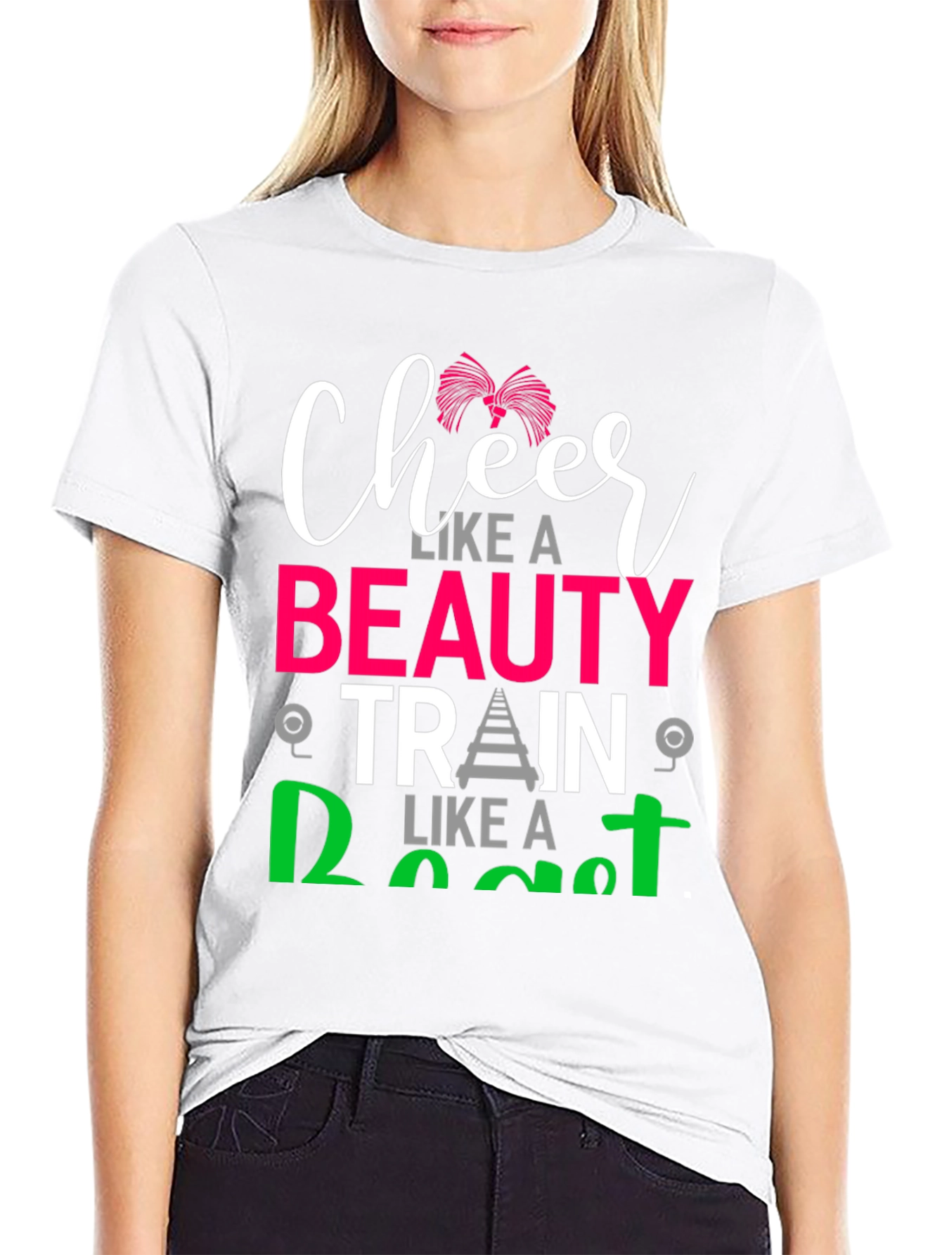 Black Cheer Beauty Train Donut T-Shirt view 9
