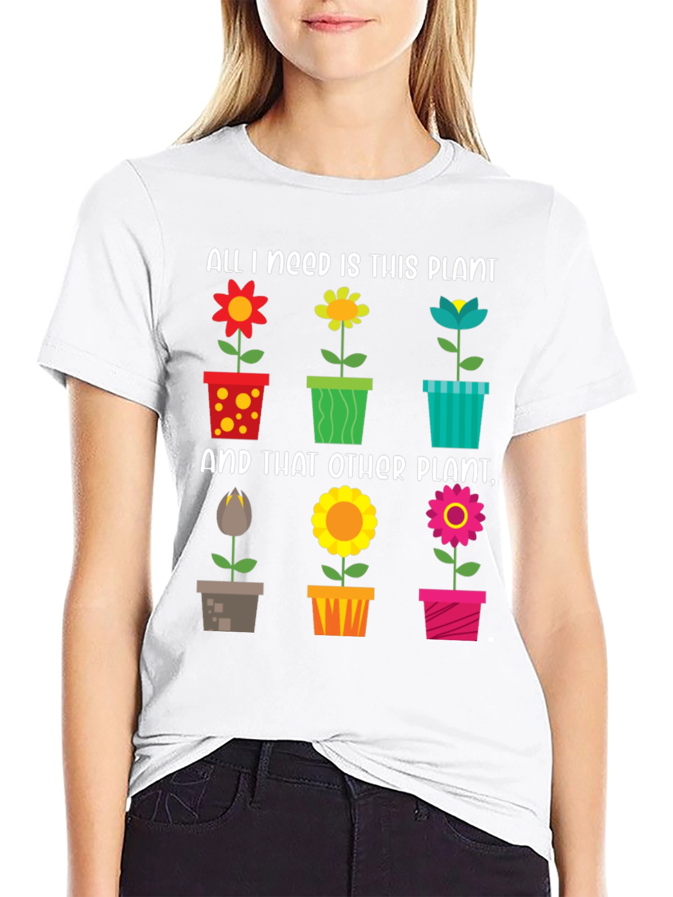 Black Plant Lover T-Shirt - Gardener Gift view 9