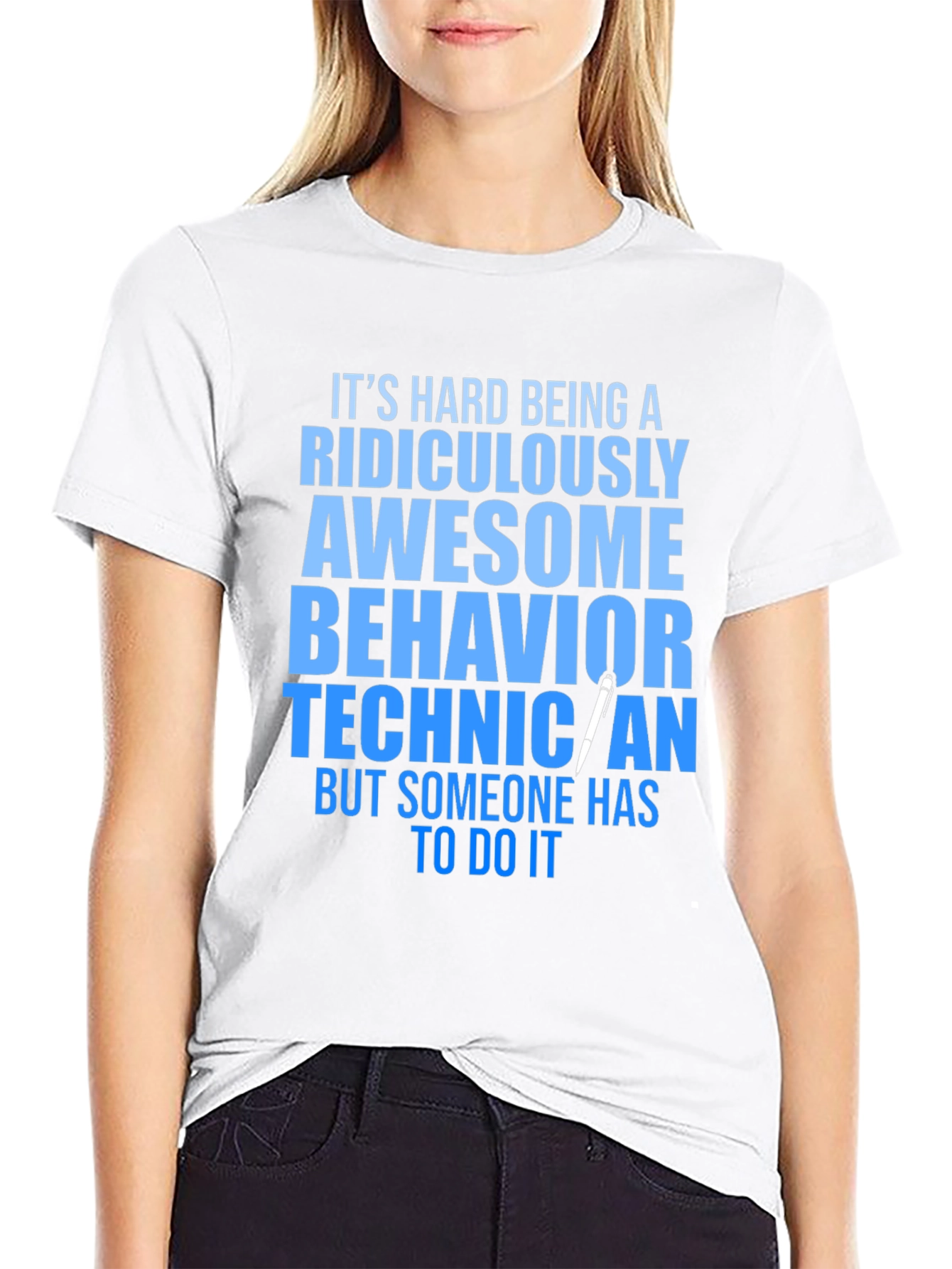 Black Ridiculously Awesome Behavior Technician T-Shirt view 9