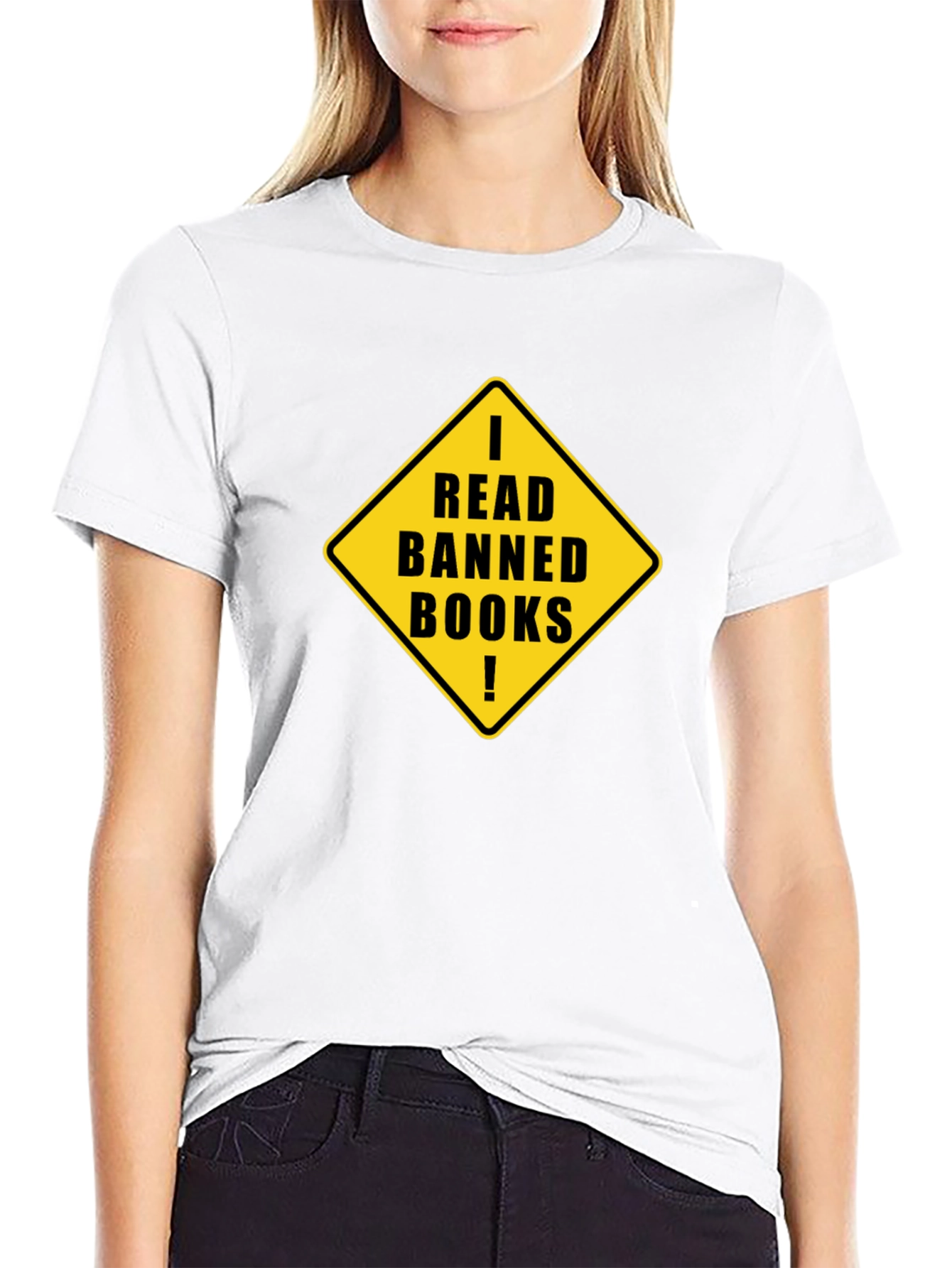Black I Read Banned Books T-Shirt - Black view 9