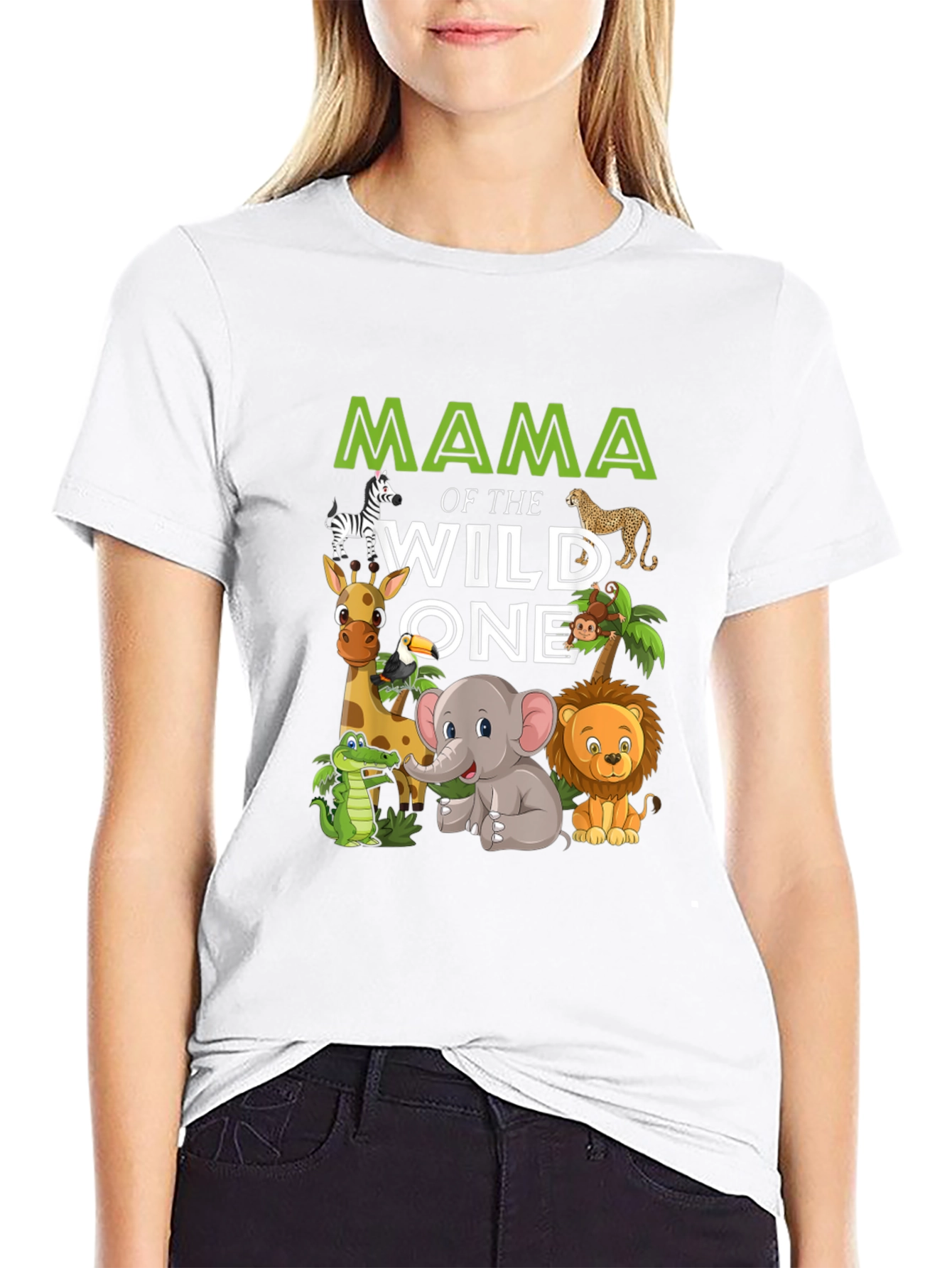 Black Mama of the Wild One Safari Animal T-Shirt view 9