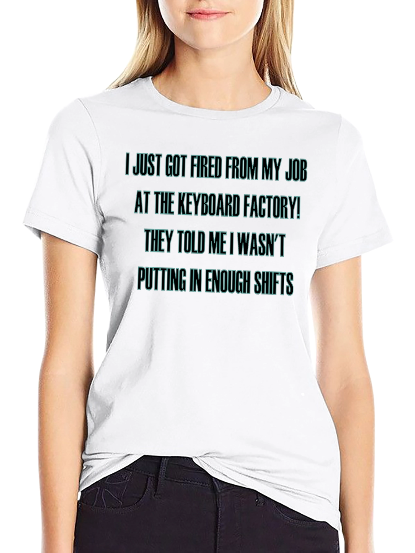 Black Keyboard Factory Fired T-Shirt view 9