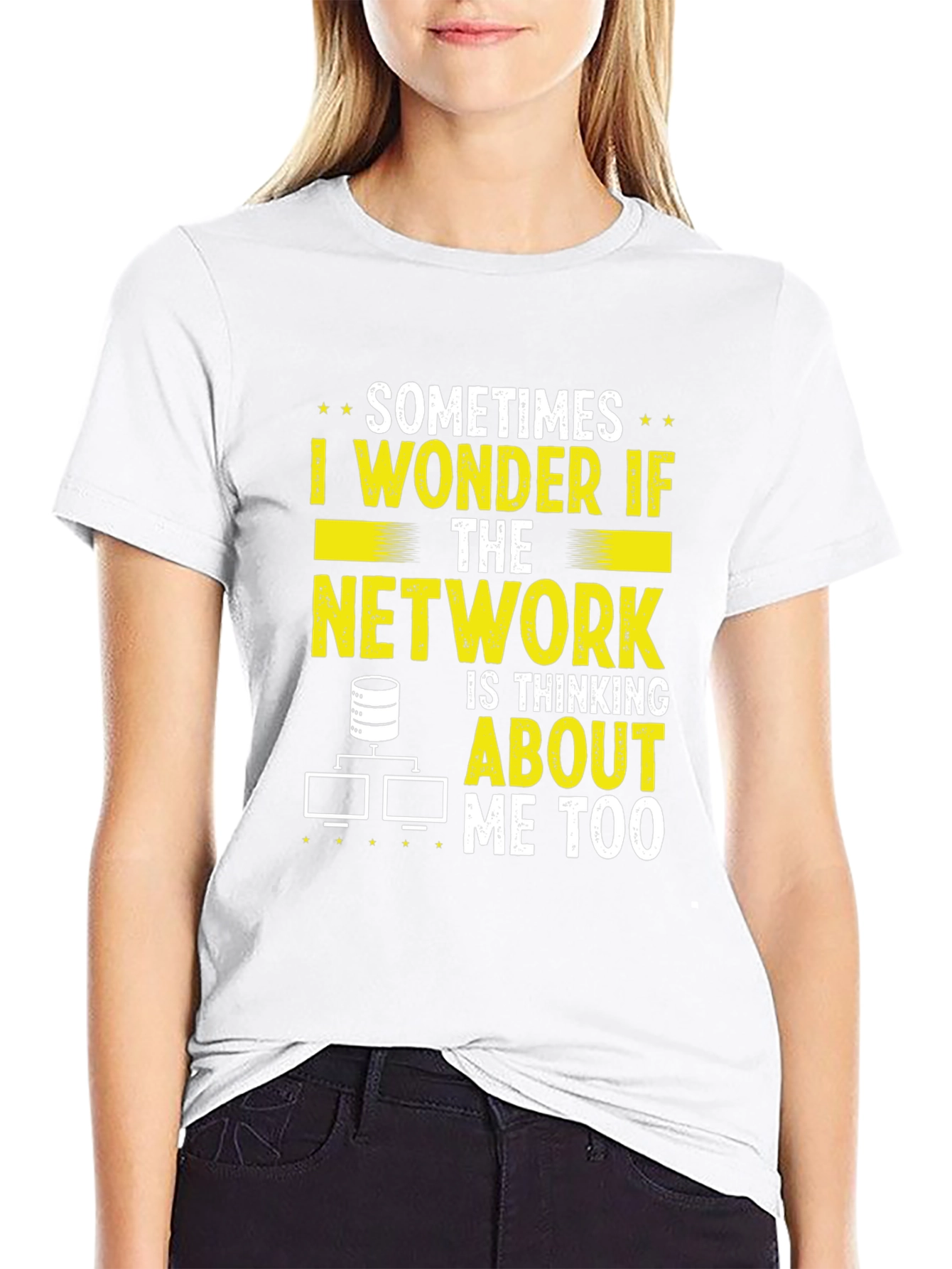 Black Network Admin T-Shirt - Sometimes I Wonder Funny IT view 9