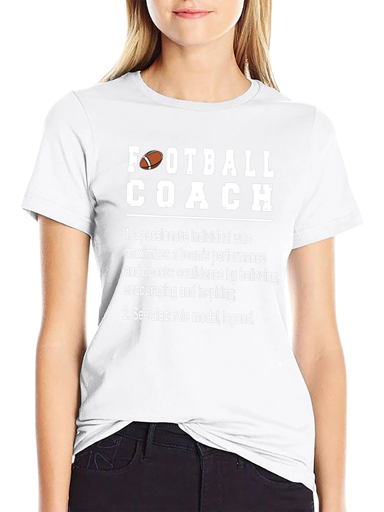 Black Football Coach Definition T-Shirt - Role Model, Legend view 9
