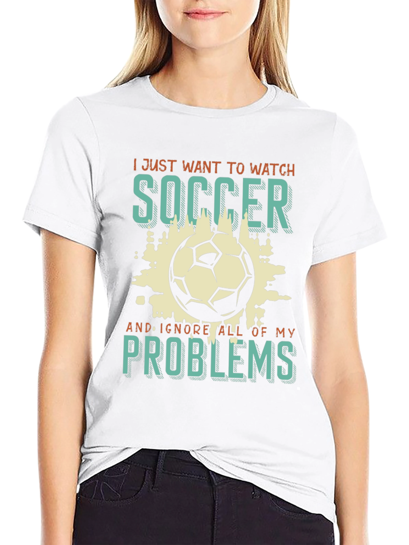 Black Soccer Lover Graphic T-Shirt view 9