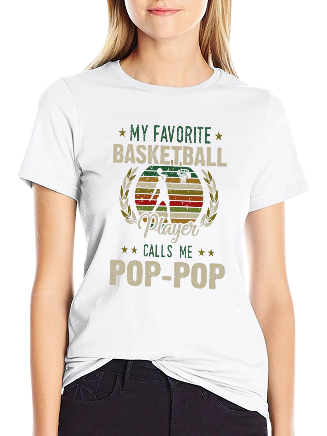Black My Favorite Basketball Player Calls Me Pop-Pop T-Shirt view 9